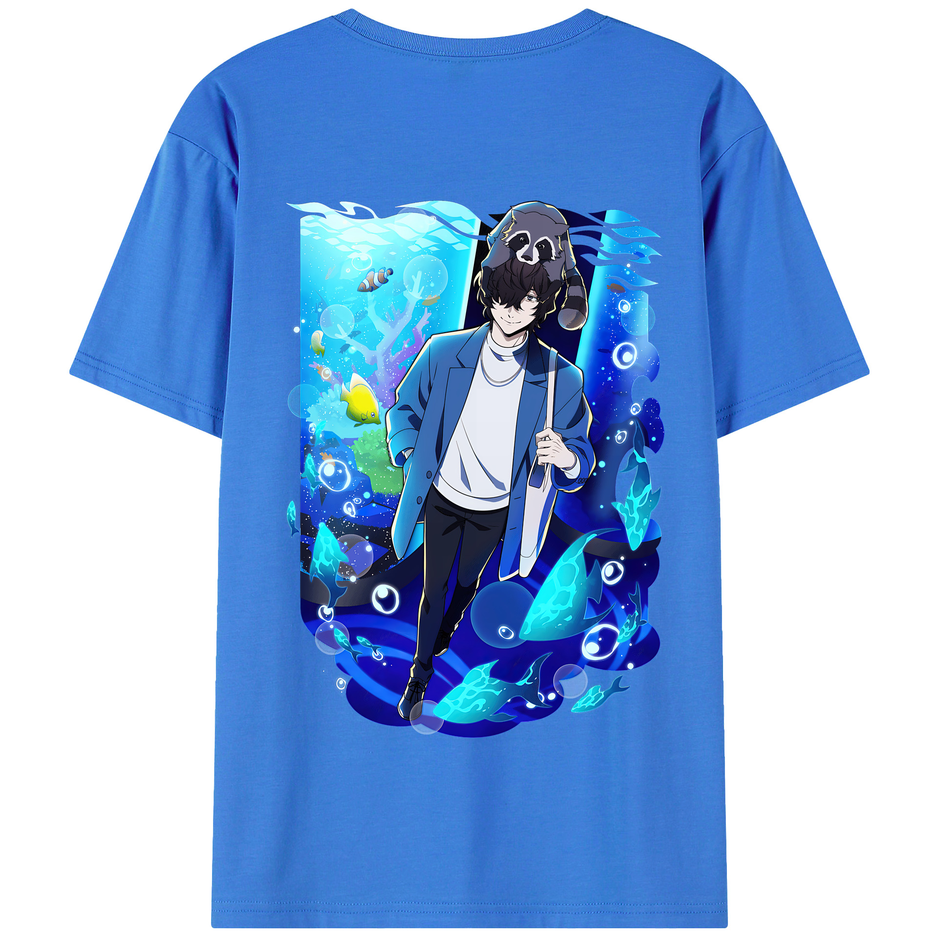 （画像用） 文豪ストレイドッグス Bungo Stray Dogs 綿100％半袖Tシャツ（背面プリント）