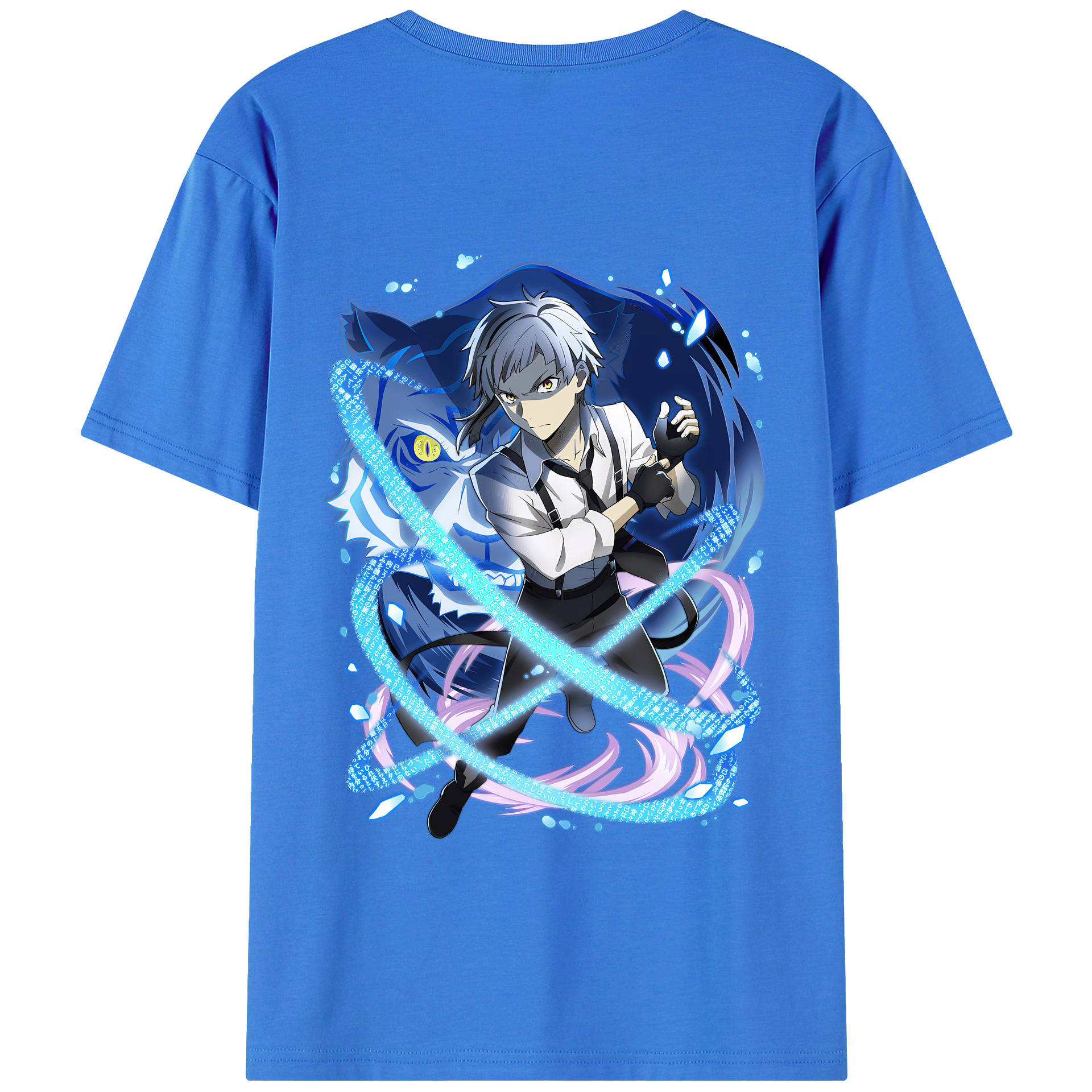 （画像用） 文豪ストレイドッグス Bungo Stray Dogs 綿100％半袖Tシャツ（背面プリント）