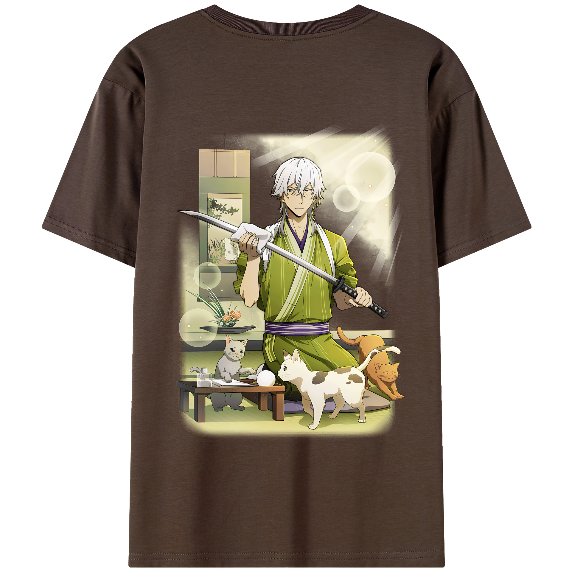 （画像用） 文豪ストレイドッグス Bungo Stray Dogs 綿100％半袖Tシャツ（背面プリント）