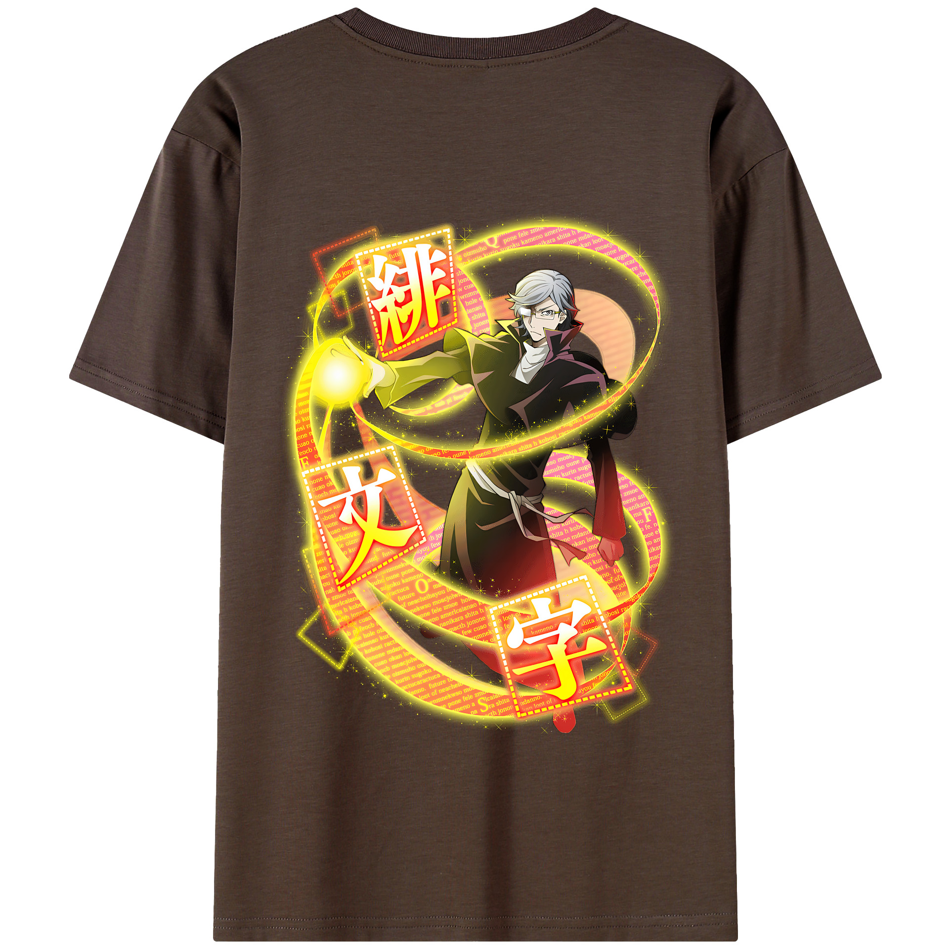 （画像用） 文豪ストレイドッグス Bungo Stray Dogs 綿100％半袖Tシャツ（背面プリント）