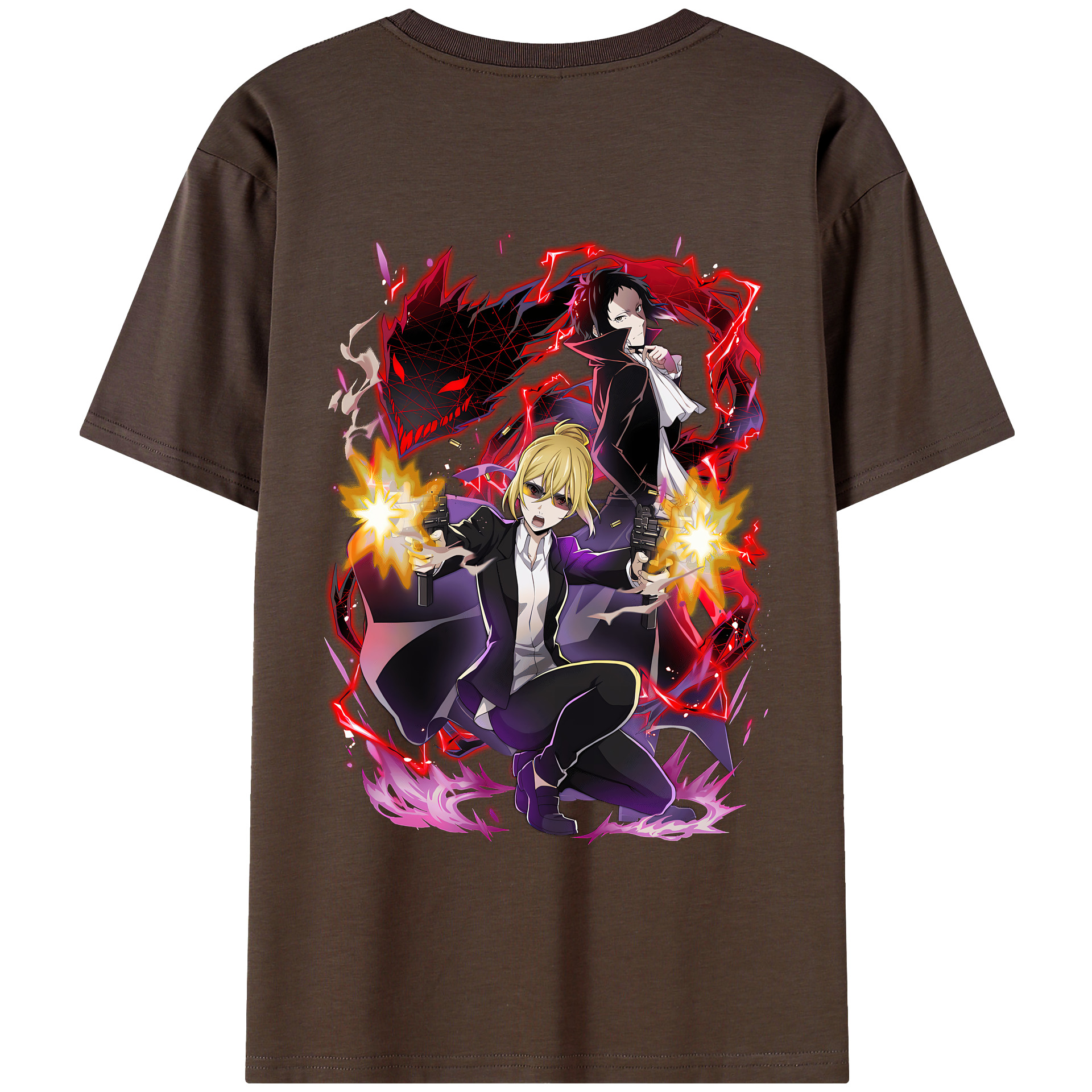 （画像用） 文豪ストレイドッグス Bungo Stray Dogs 綿100％半袖Tシャツ（背面プリント）