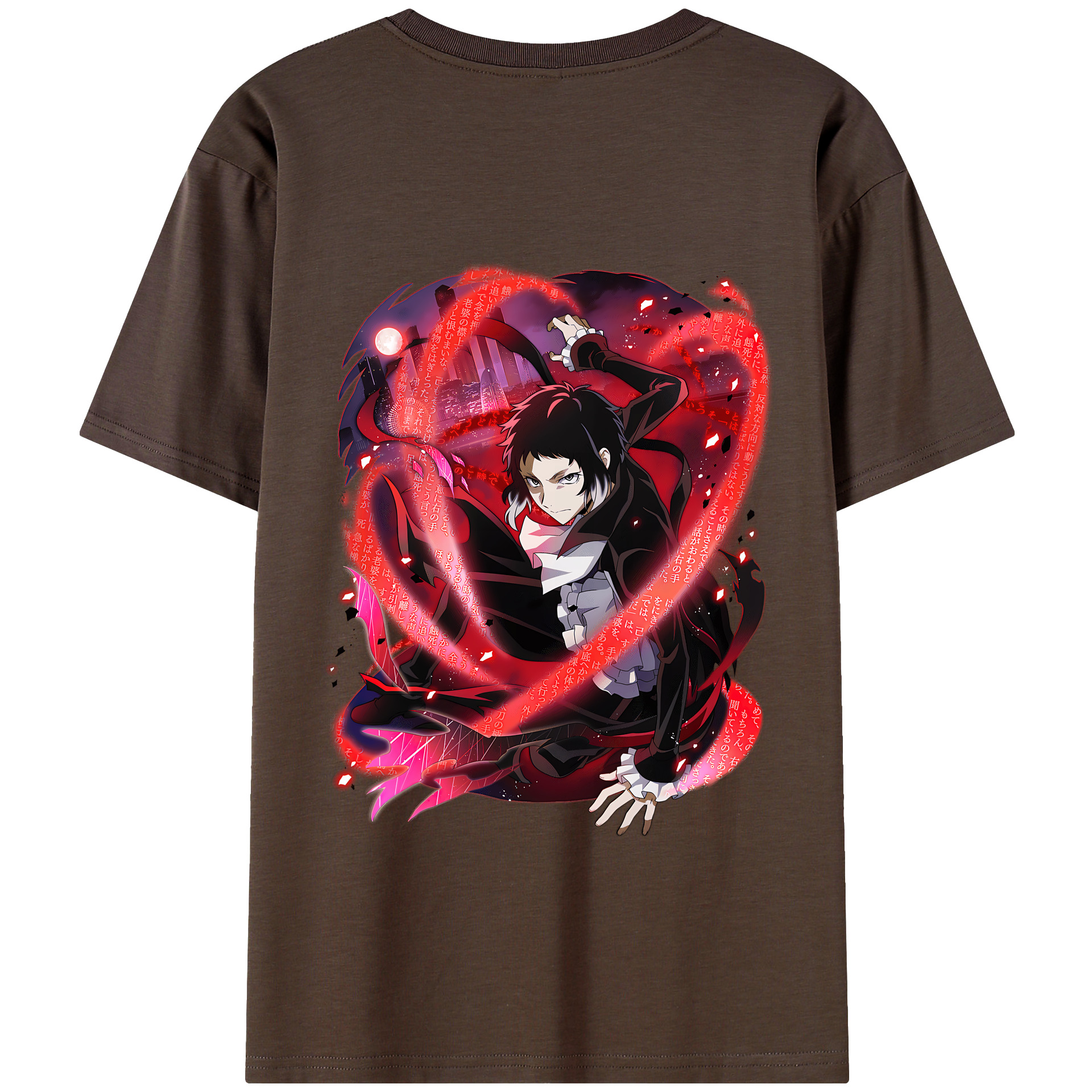 （画像用） 文豪ストレイドッグス Bungo Stray Dogs 綿100％半袖Tシャツ（背面プリント）
