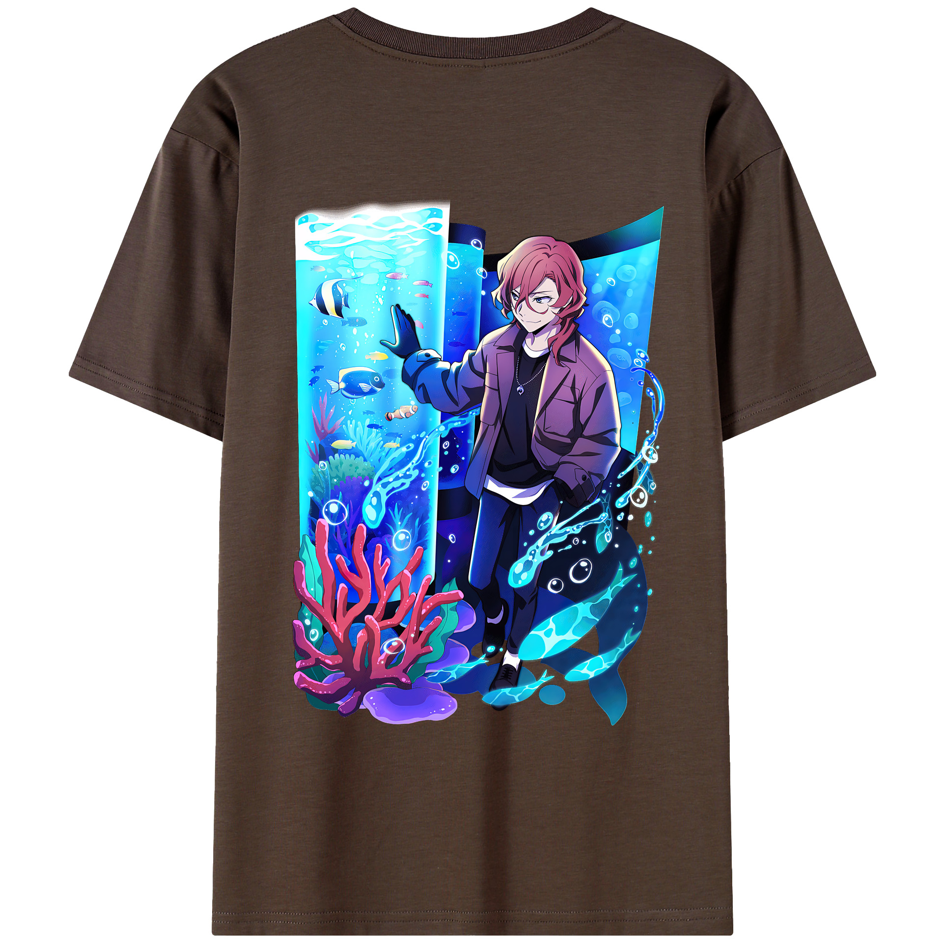 （画像用） 文豪ストレイドッグス Bungo Stray Dogs 綿100％半袖Tシャツ（背面プリント）