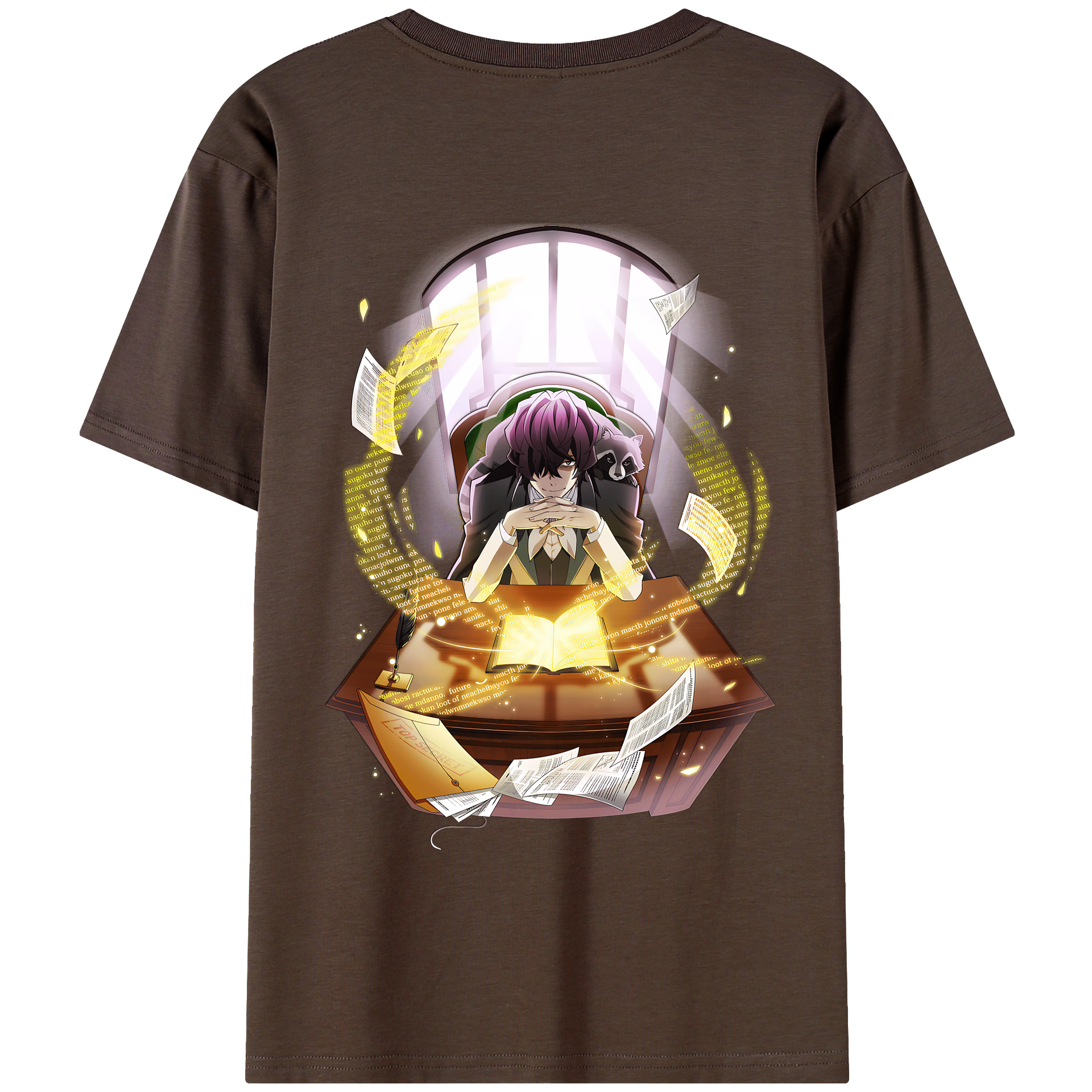 （画像用） 文豪ストレイドッグス Bungo Stray Dogs 綿100％半袖Tシャツ（背面プリント）