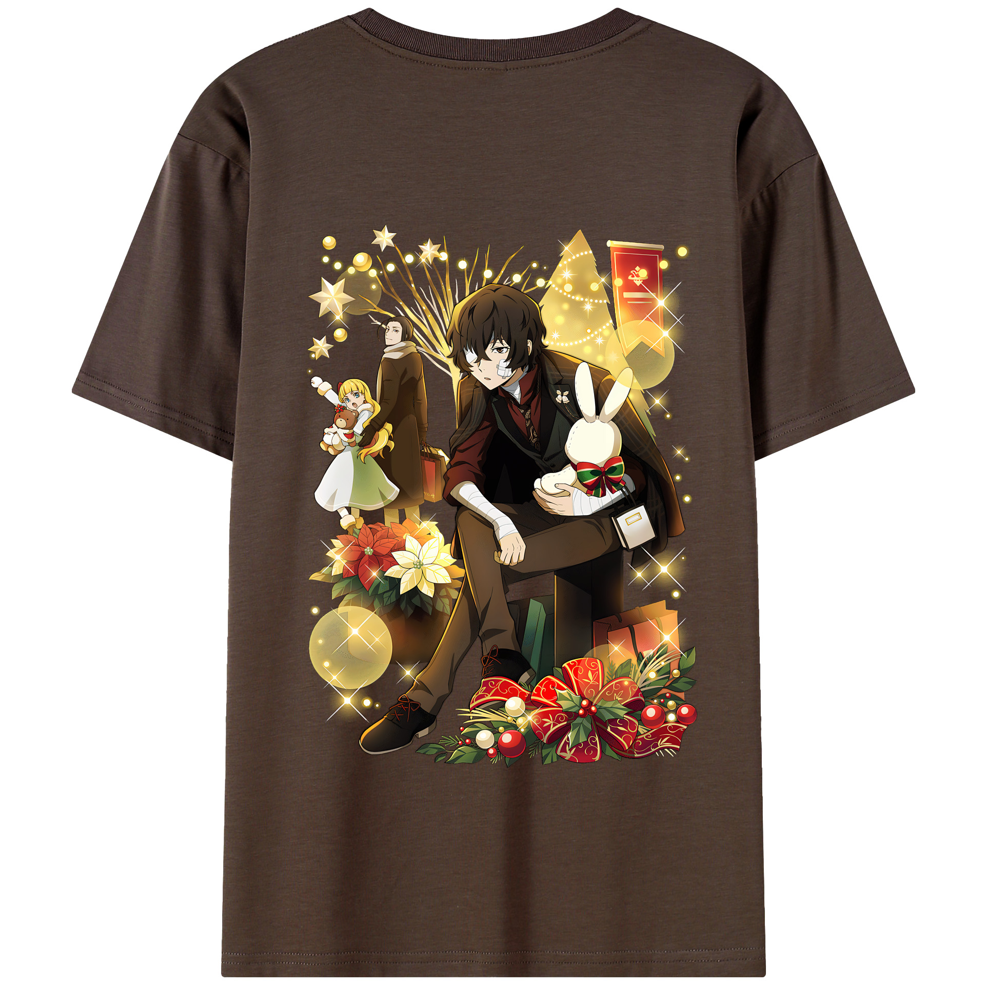 （画像用） 文豪ストレイドッグス Bungo Stray Dogs 綿100％半袖Tシャツ（背面プリント）