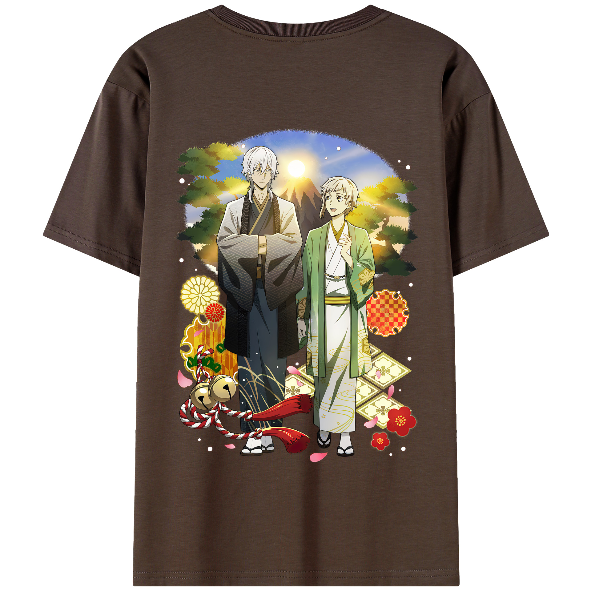 （画像用） 文豪ストレイドッグス Bungo Stray Dogs 綿100％半袖Tシャツ（背面プリント）