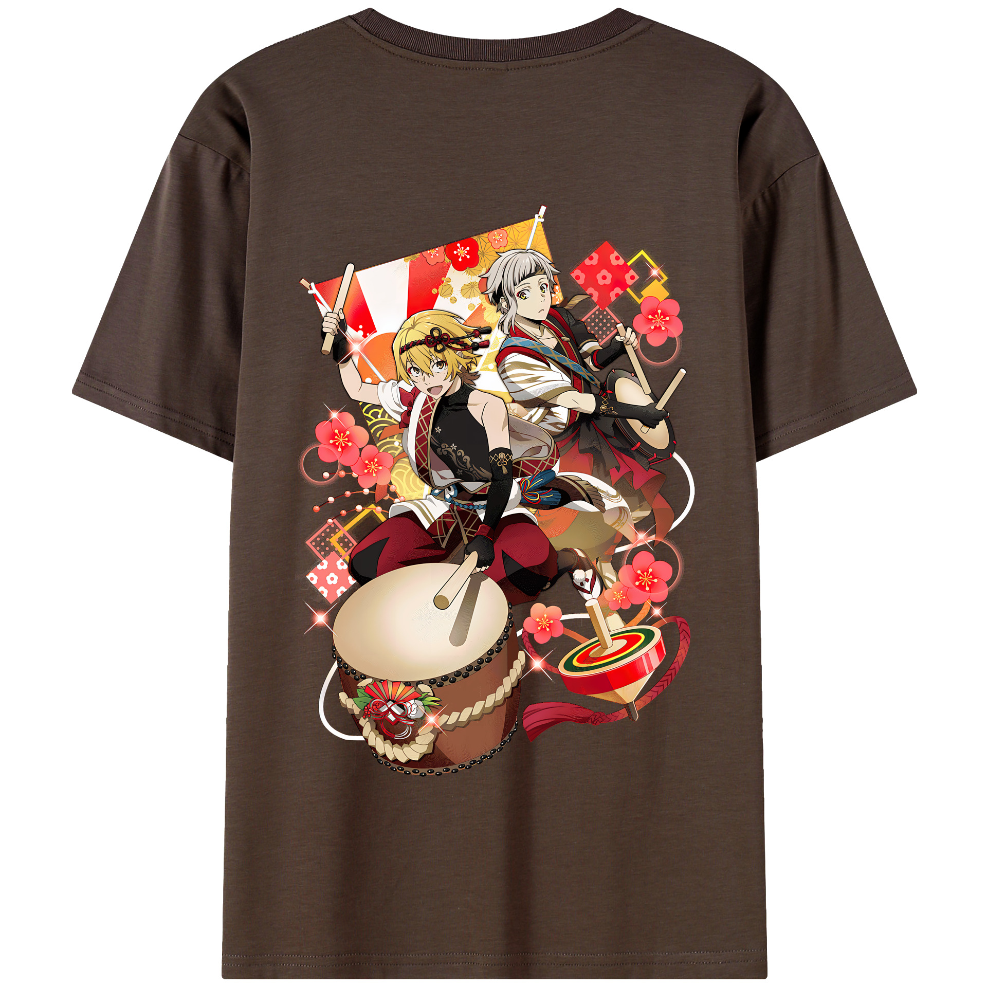 （画像用） 文豪ストレイドッグス Bungo Stray Dogs 綿100％半袖Tシャツ（背面プリント）