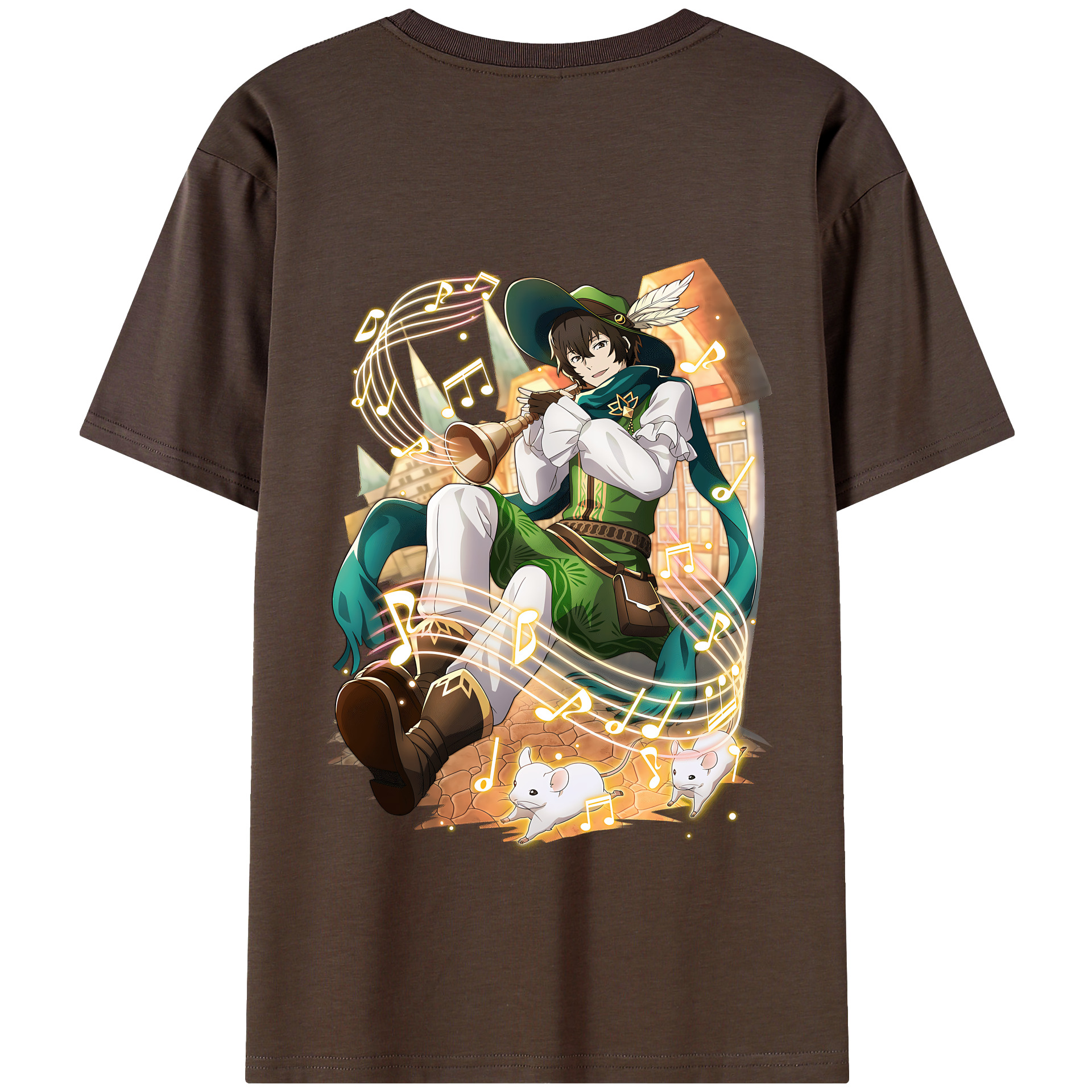 （画像用） 文豪ストレイドッグス Bungo Stray Dogs 綿100％半袖Tシャツ（背面プリント）