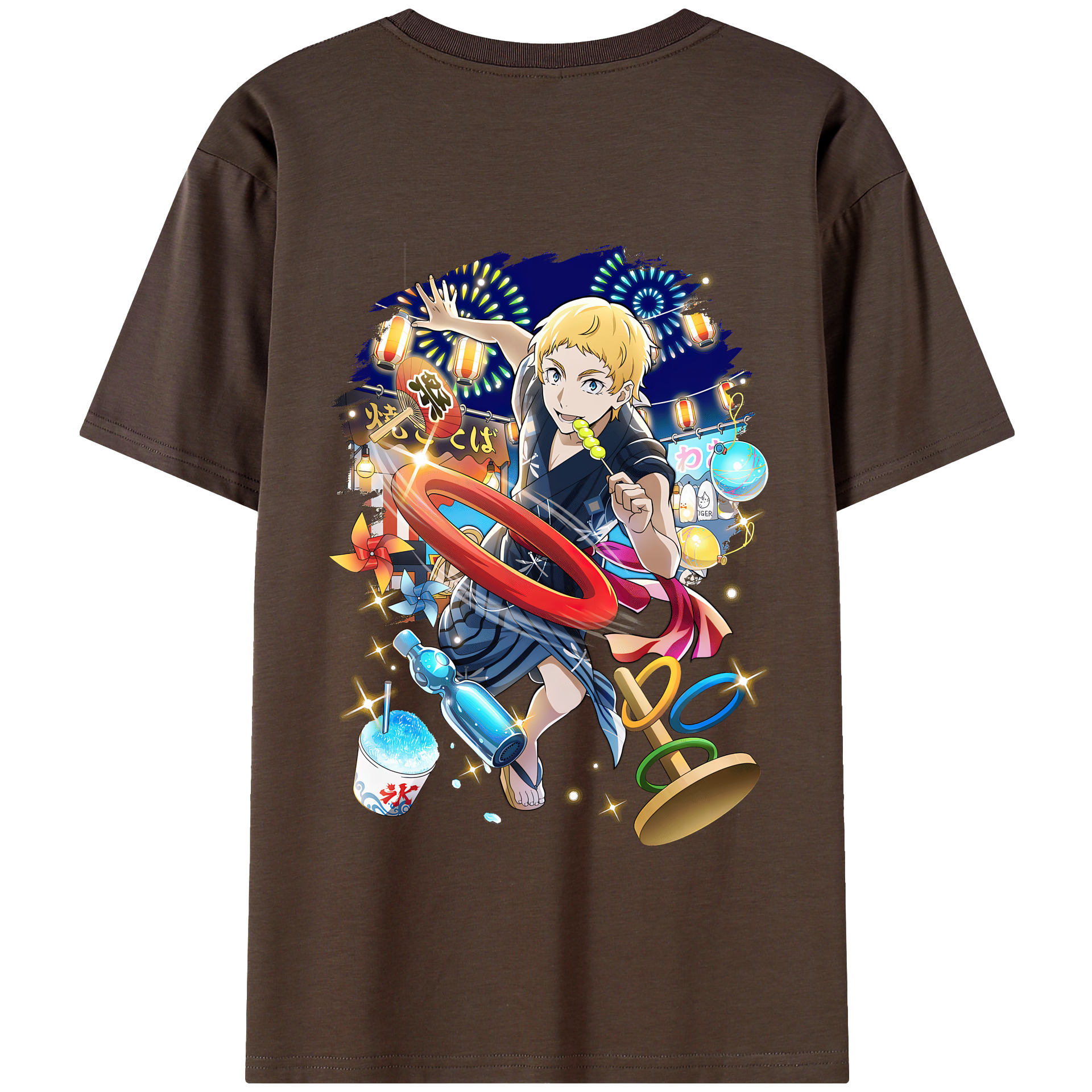 （画像用） 文豪ストレイドッグス Bungo Stray Dogs 綿100％半袖Tシャツ（背面プリント）