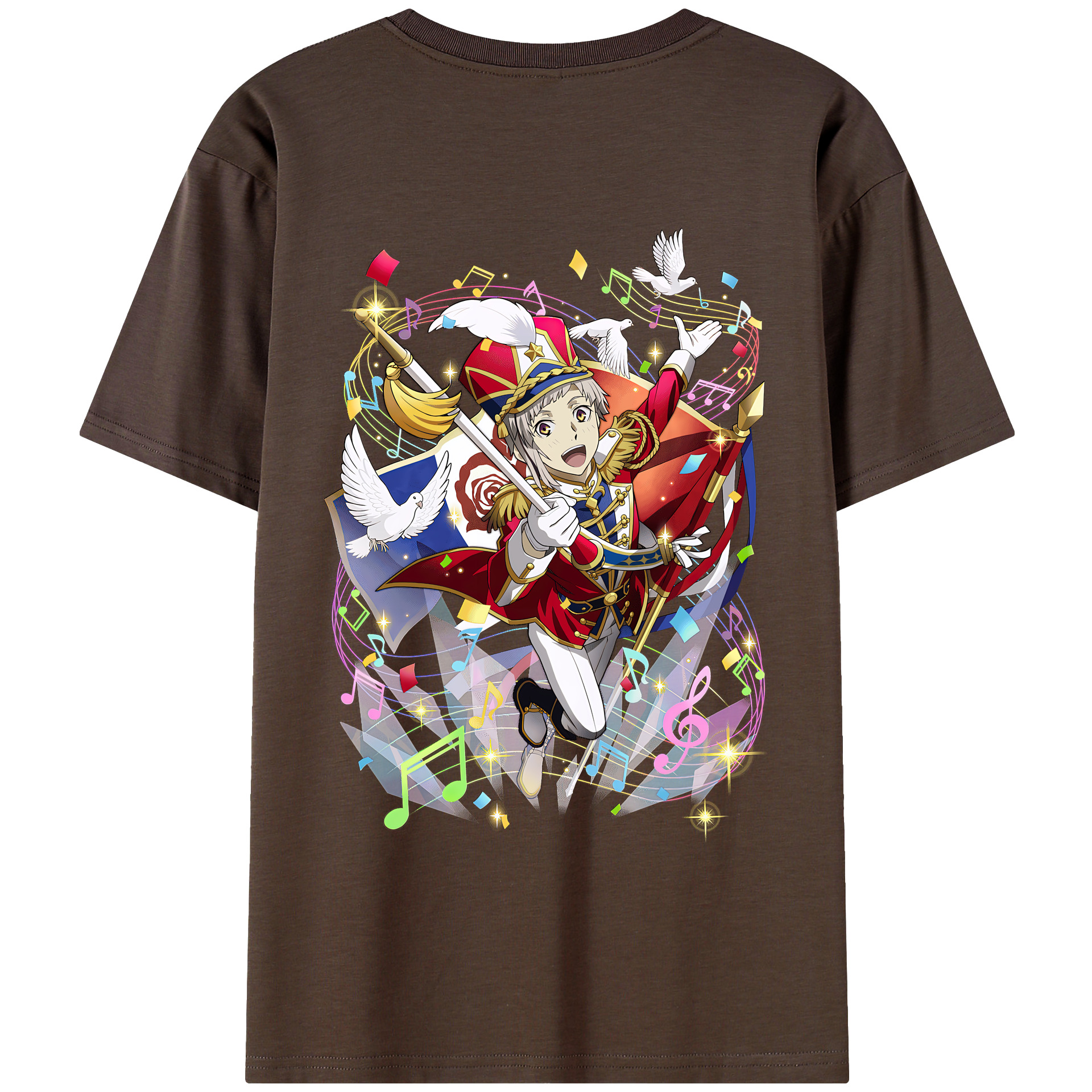 （画像用） 文豪ストレイドッグス Bungo Stray Dogs 綿100％半袖Tシャツ（背面プリント）