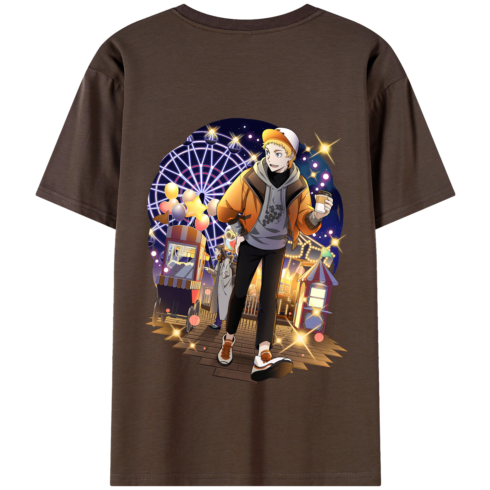 （画像用） 文豪ストレイドッグス Bungo Stray Dogs 綿100％半袖Tシャツ（背面プリント）