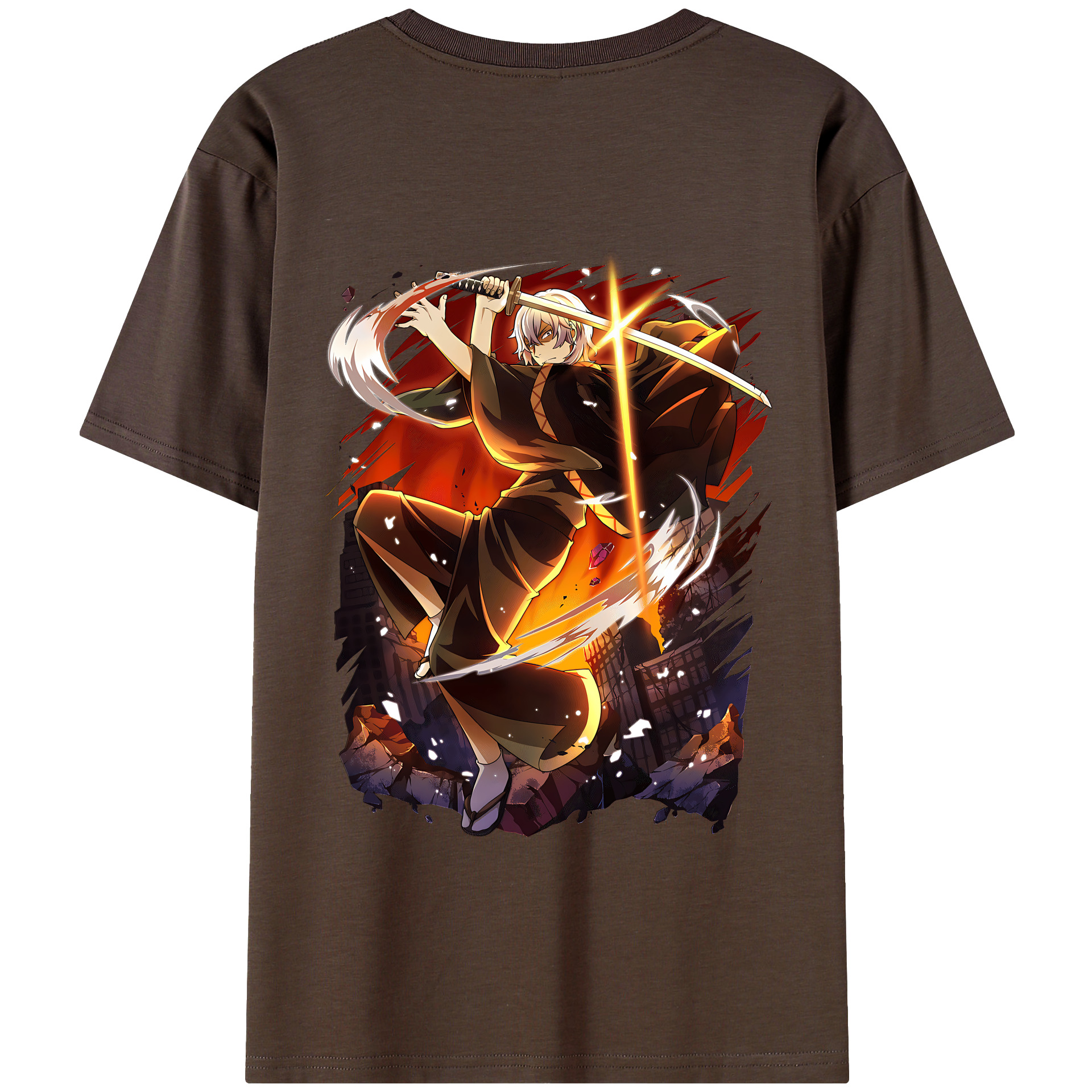 （画像用） 文豪ストレイドッグス Bungo Stray Dogs 綿100％半袖Tシャツ（背面プリント）