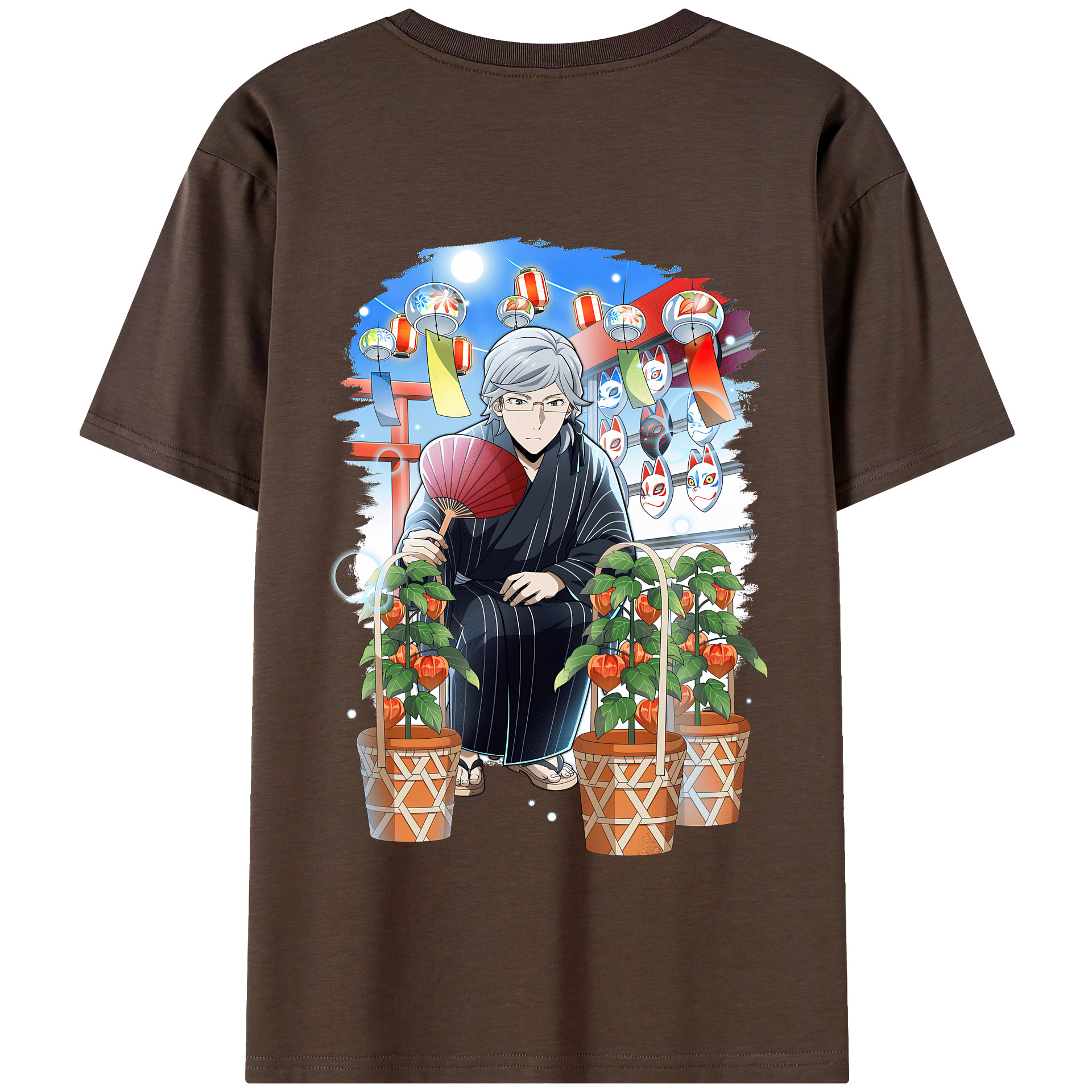 （画像用） 文豪ストレイドッグス Bungo Stray Dogs 綿100％半袖Tシャツ（背面プリント）