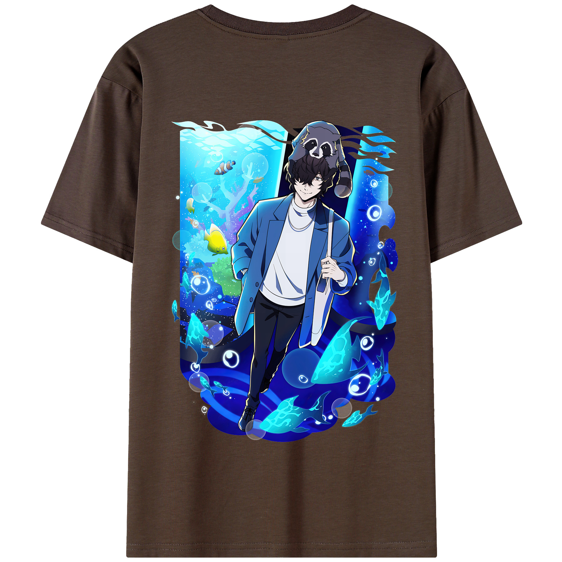 （画像用） 文豪ストレイドッグス Bungo Stray Dogs 綿100％半袖Tシャツ（背面プリント）