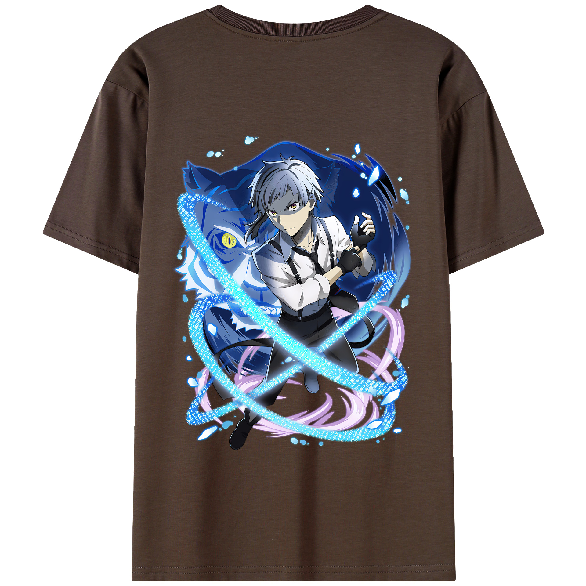 （画像用） 文豪ストレイドッグス Bungo Stray Dogs 綿100％半袖Tシャツ（背面プリント）