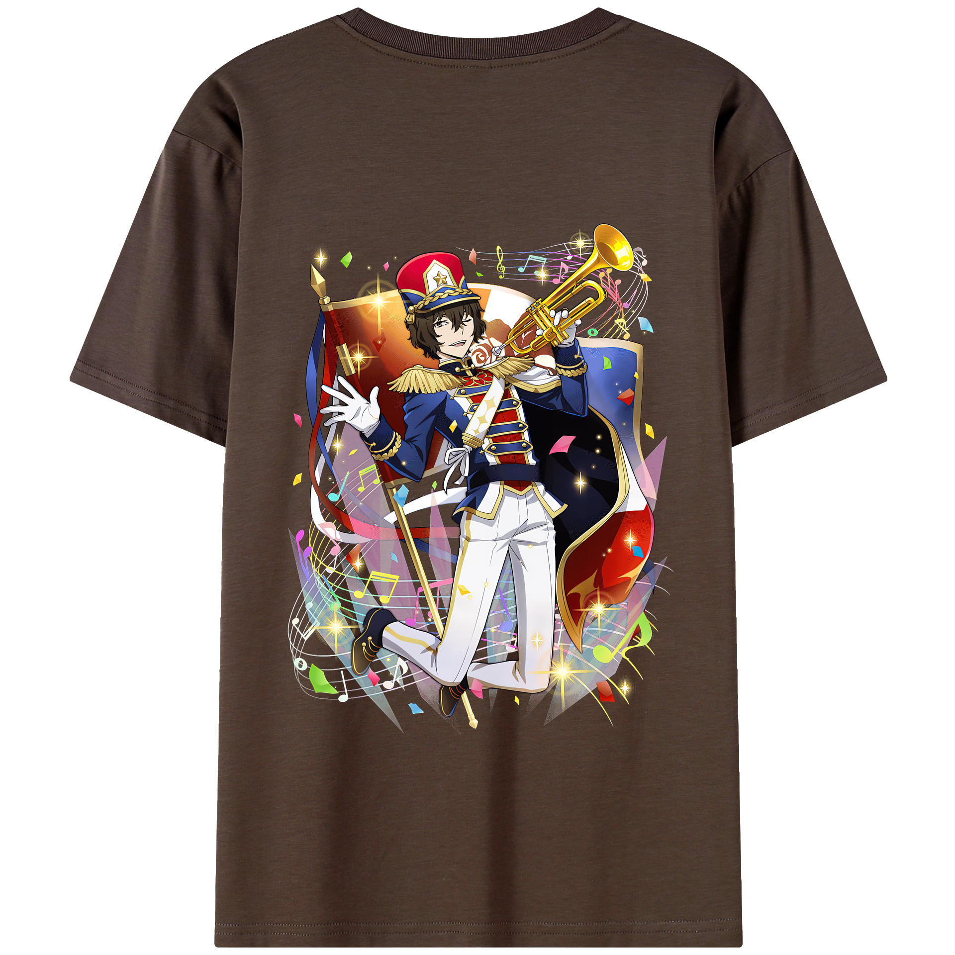 （画像用） 文豪ストレイドッグス Bungo Stray Dogs 綿100％半袖Tシャツ（背面プリント）