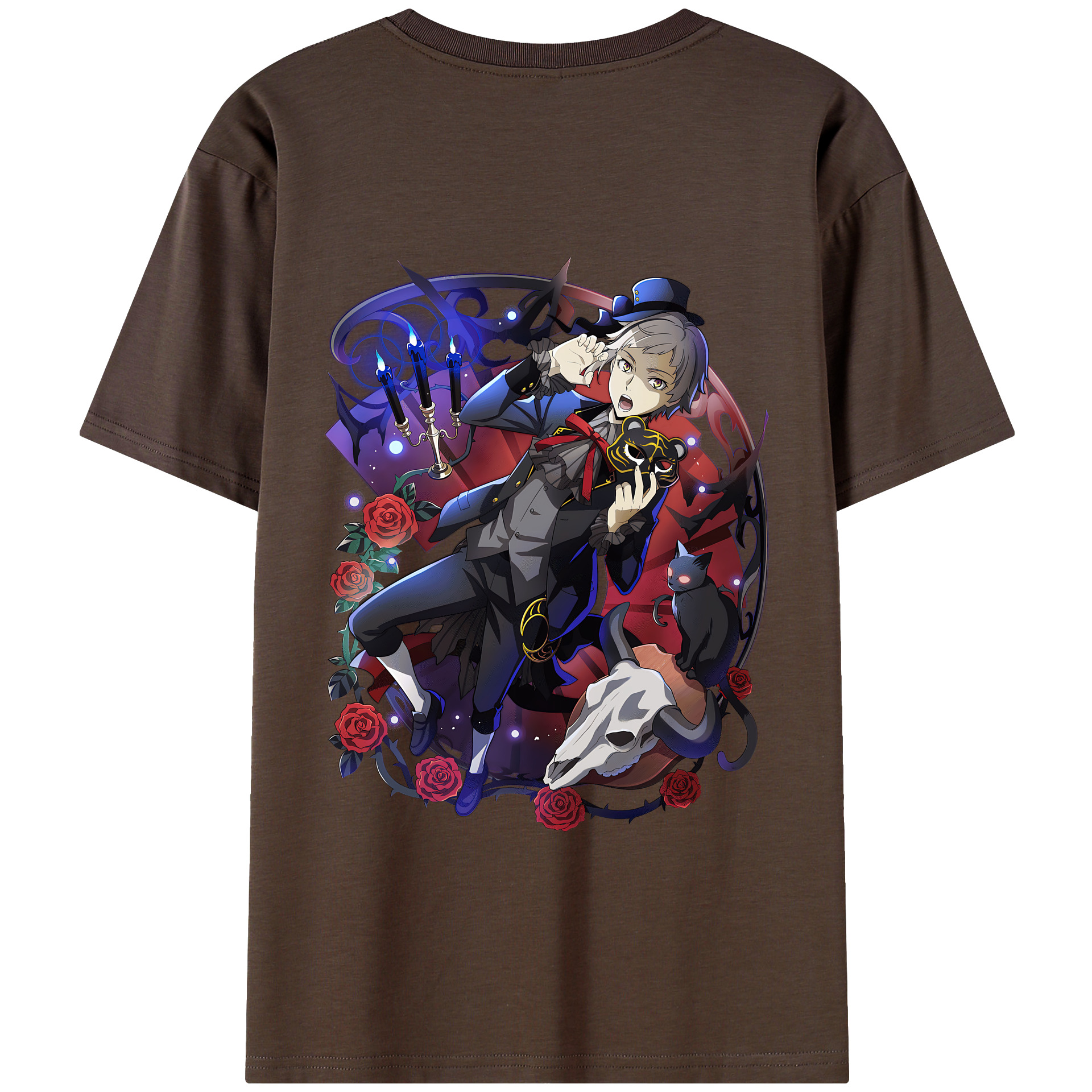 （画像用） 文豪ストレイドッグス Bungo Stray Dogs 綿100％半袖Tシャツ（背面プリント）
