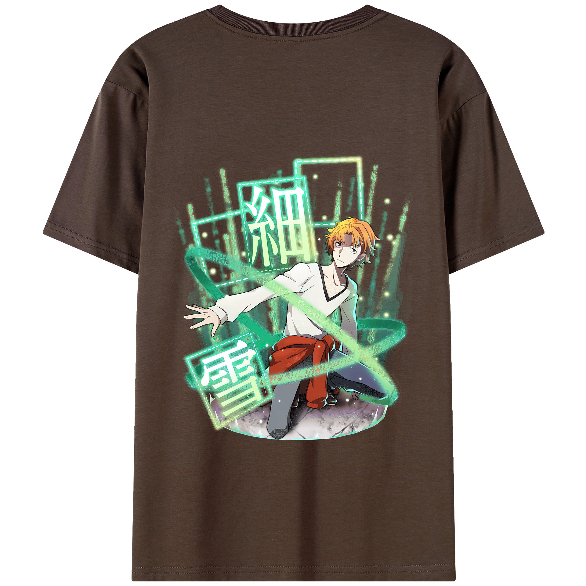 （画像用） 文豪ストレイドッグス Bungo Stray Dogs 綿100％半袖Tシャツ（背面プリント）