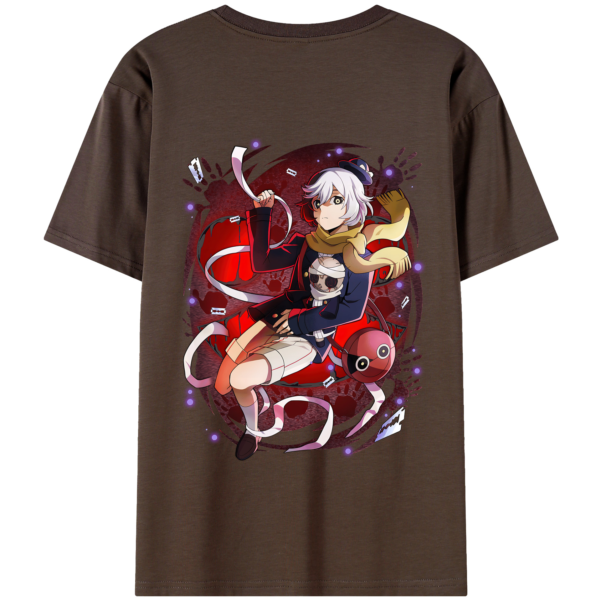 （画像用） 文豪ストレイドッグス Bungo Stray Dogs 綿100％半袖Tシャツ（背面プリント）