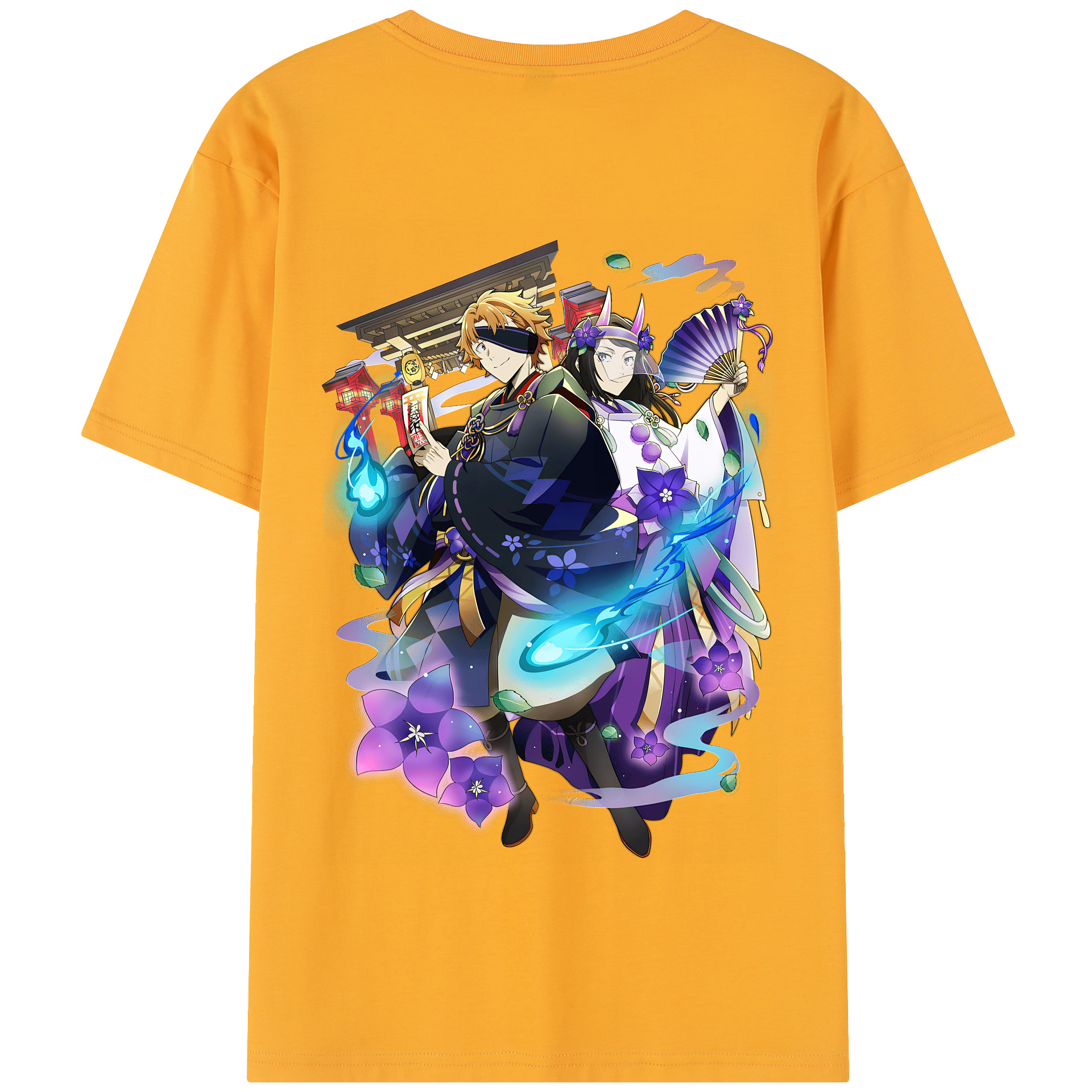 （画像用） 文豪ストレイドッグス Bungo Stray Dogs 綿100％半袖Tシャツ（背面プリント）