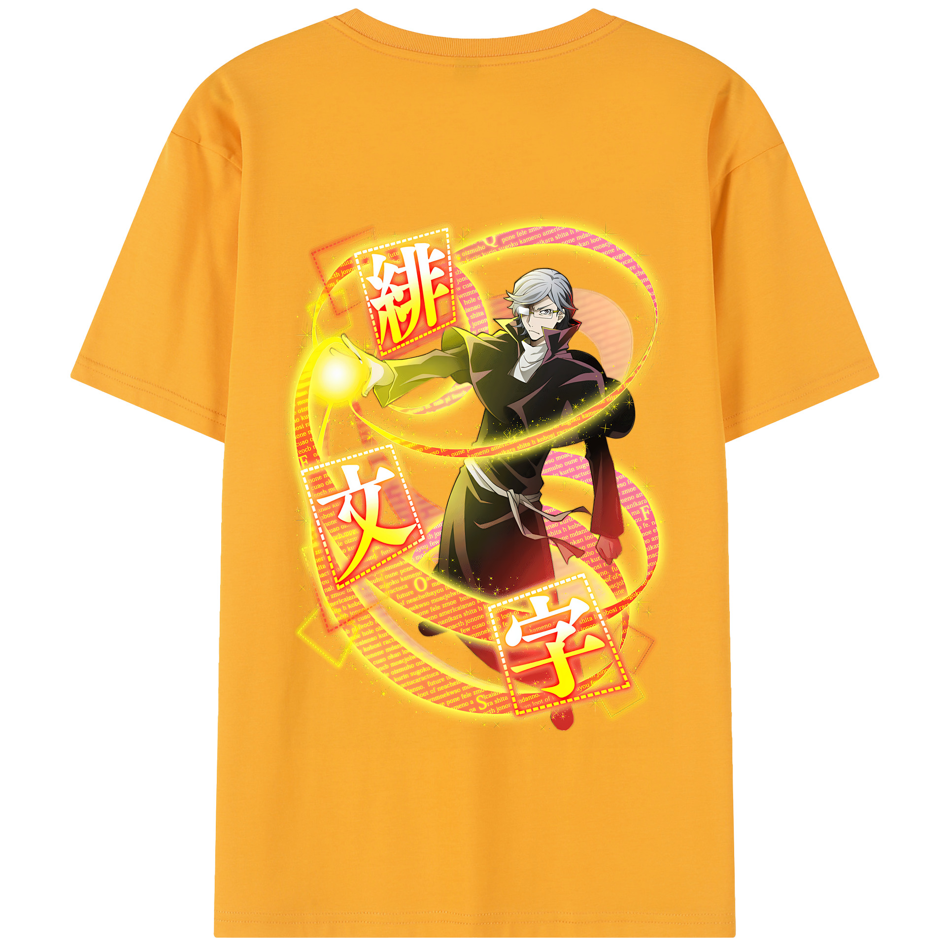 （画像用） 文豪ストレイドッグス Bungo Stray Dogs 綿100％半袖Tシャツ（背面プリント）