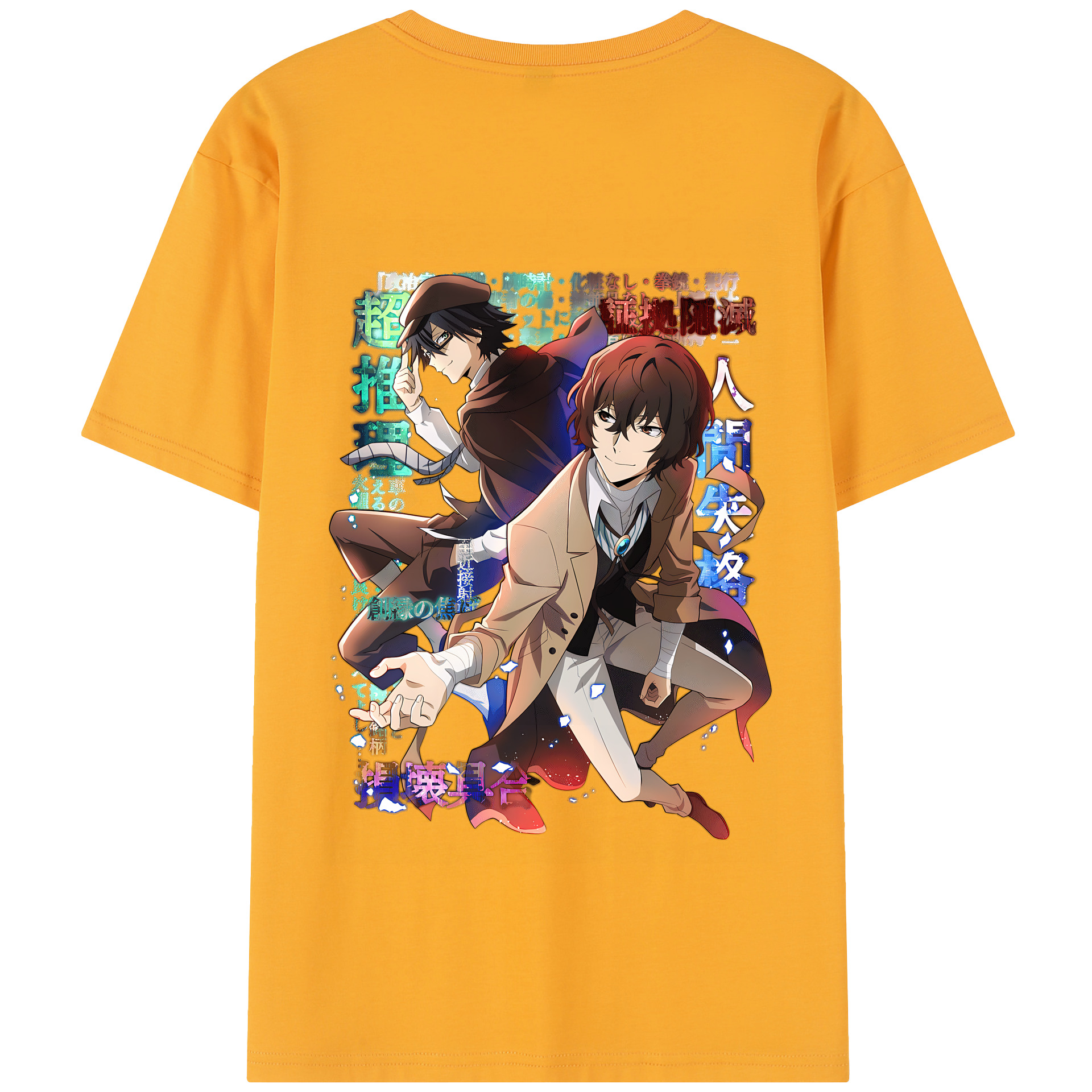 （画像用） 文豪ストレイドッグス Bungo Stray Dogs 綿100％半袖Tシャツ（背面プリント）