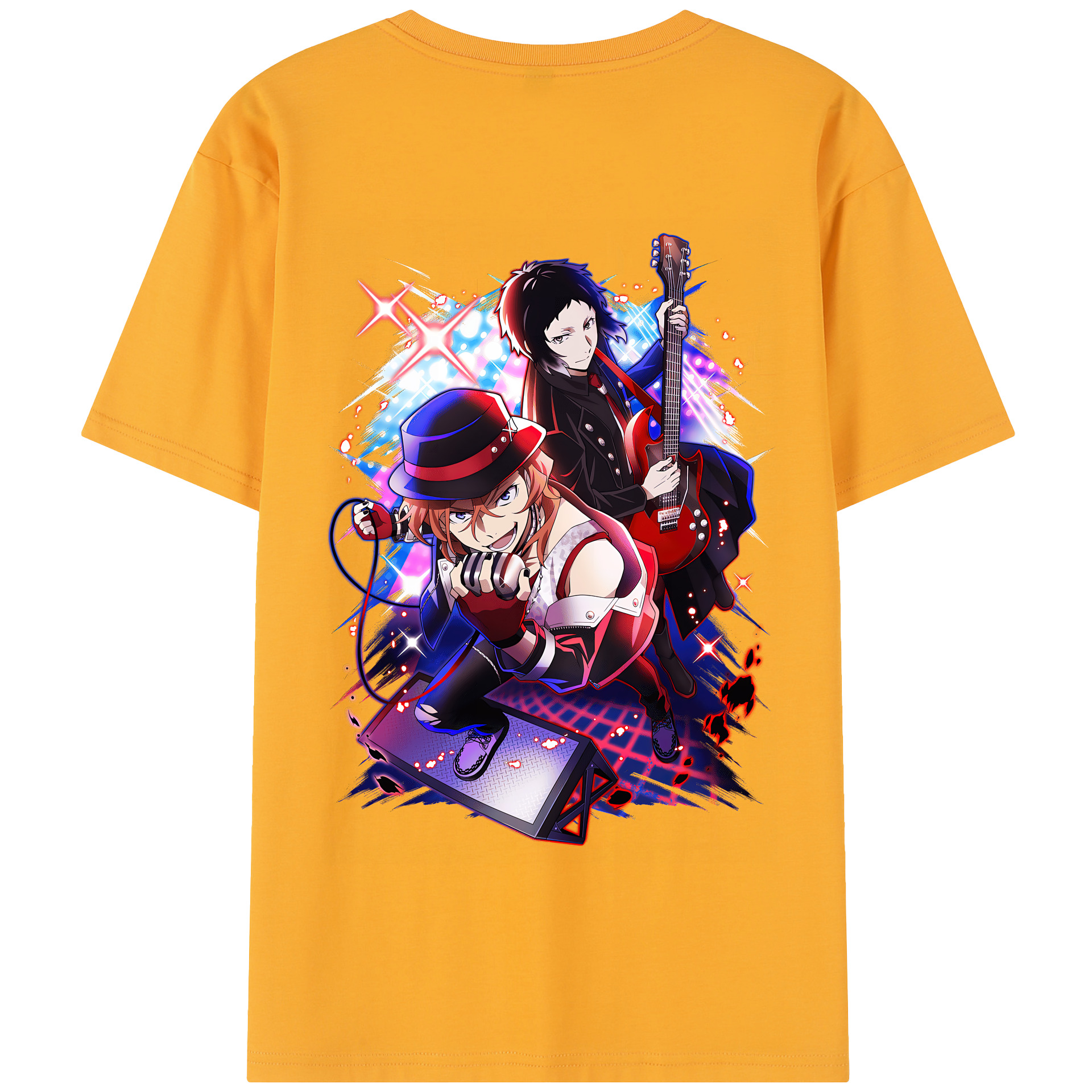 （画像用） 文豪ストレイドッグス Bungo Stray Dogs 綿100％半袖Tシャツ（背面プリント）