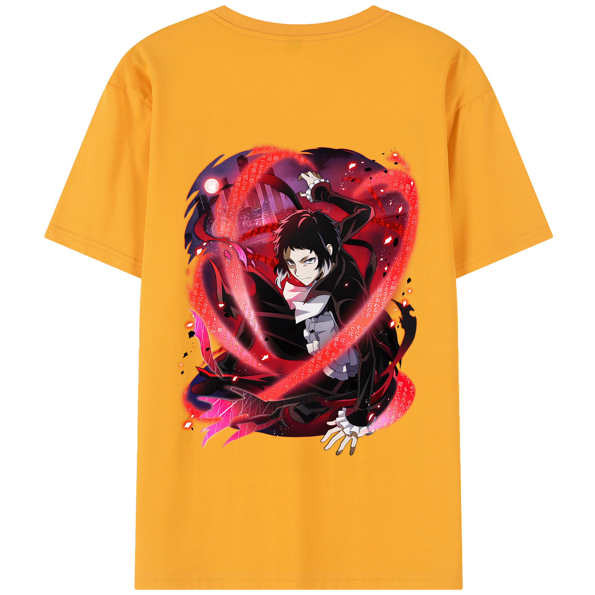 （画像用） 文豪ストレイドッグス Bungo Stray Dogs 綿100％半袖Tシャツ（背面プリント）
