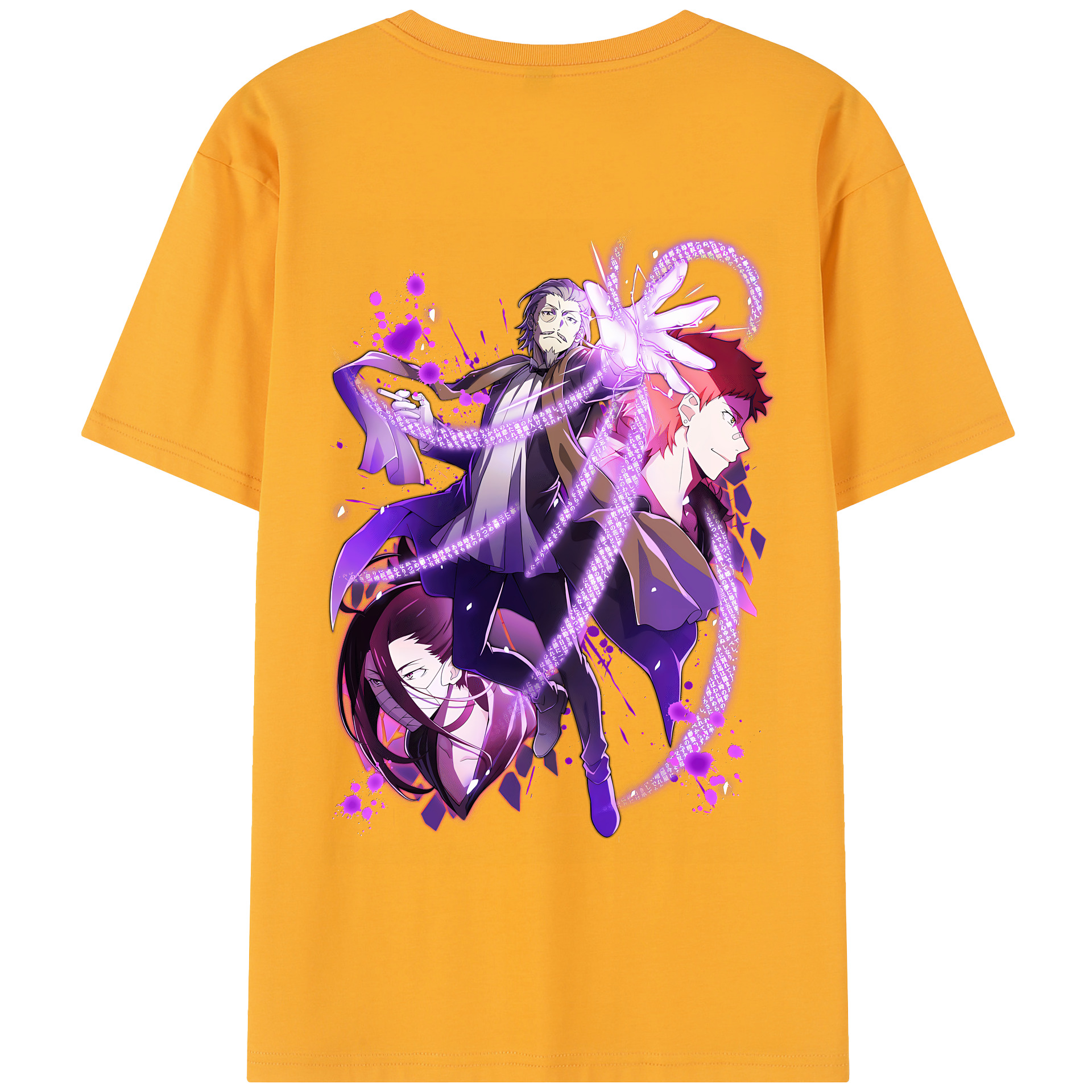 （画像用） 文豪ストレイドッグス Bungo Stray Dogs 綿100％半袖Tシャツ（背面プリント）