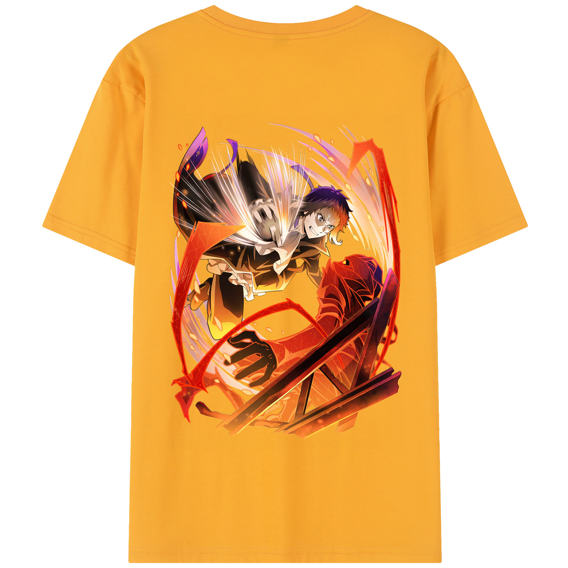 （画像用） 文豪ストレイドッグス Bungo Stray Dogs 綿100％半袖Tシャツ（背面プリント）