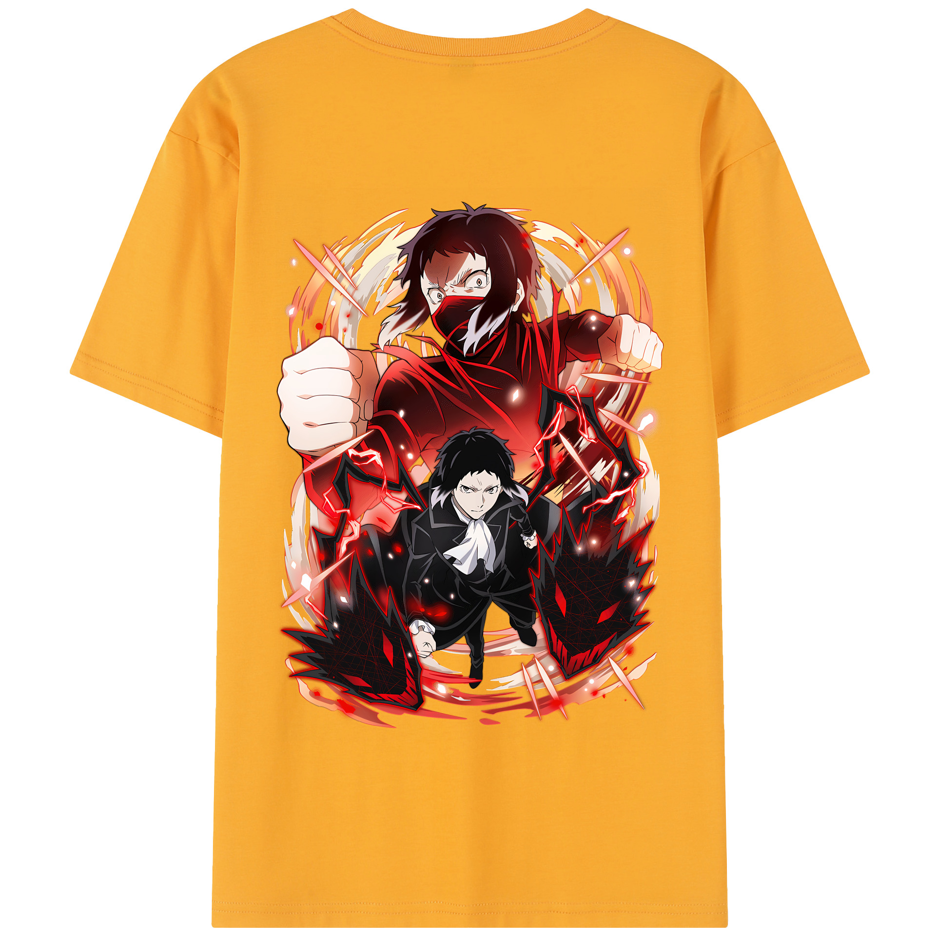 （画像用） 文豪ストレイドッグス Bungo Stray Dogs 綿100％半袖Tシャツ（背面プリント）