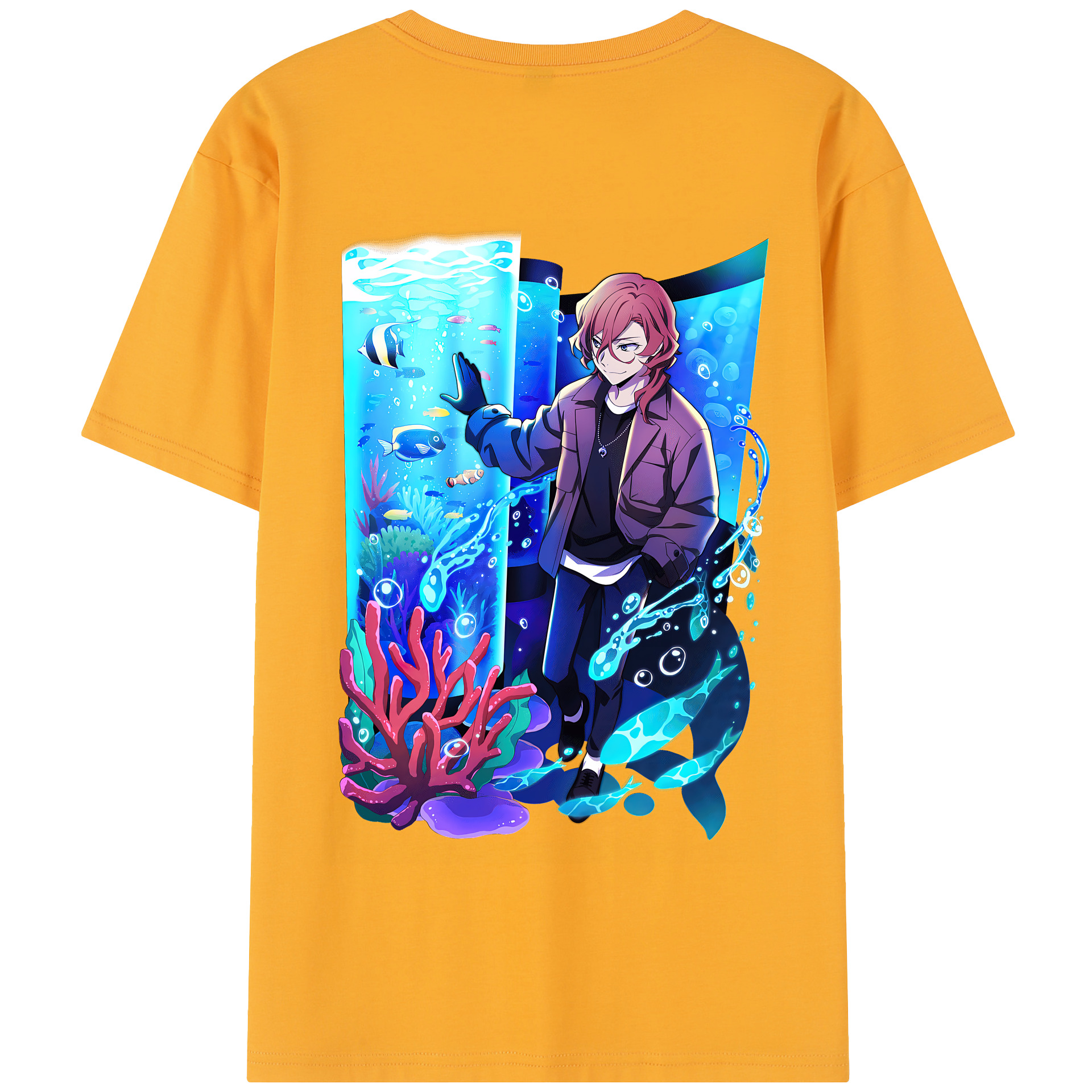 （画像用） 文豪ストレイドッグス Bungo Stray Dogs 綿100％半袖Tシャツ（背面プリント）