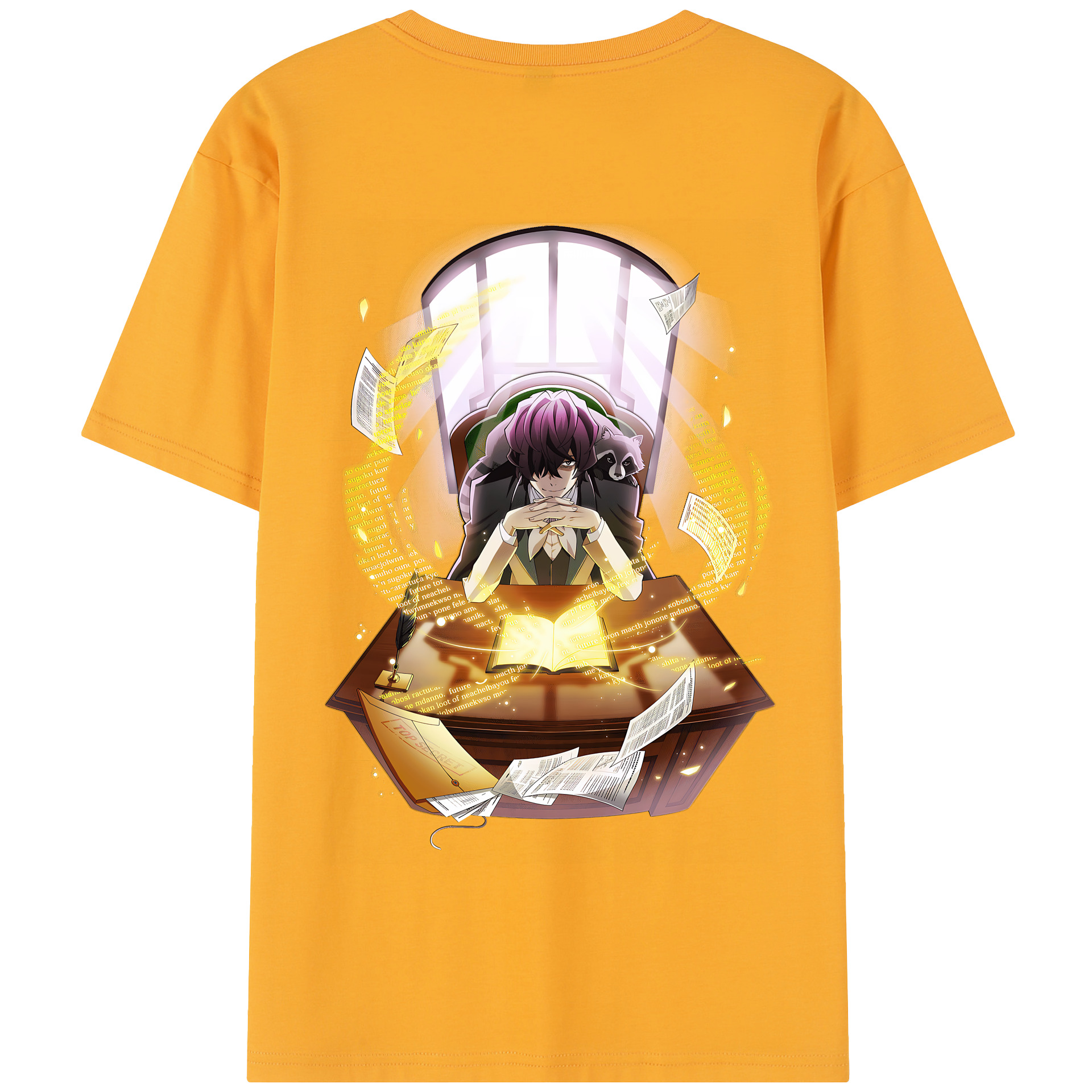 （画像用） 文豪ストレイドッグス Bungo Stray Dogs 綿100％半袖Tシャツ（背面プリント）