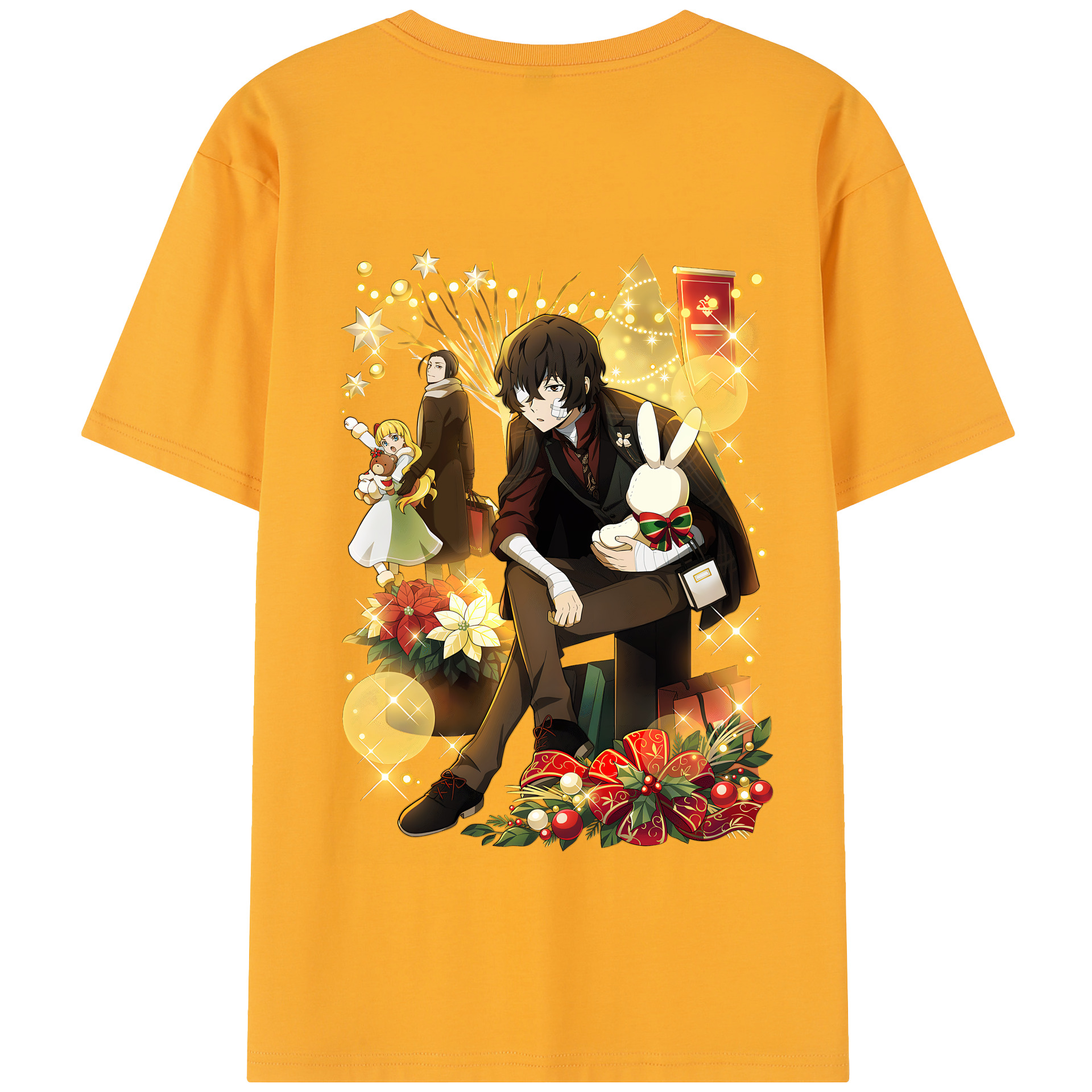 （画像用） 文豪ストレイドッグス Bungo Stray Dogs 綿100％半袖Tシャツ（背面プリント）