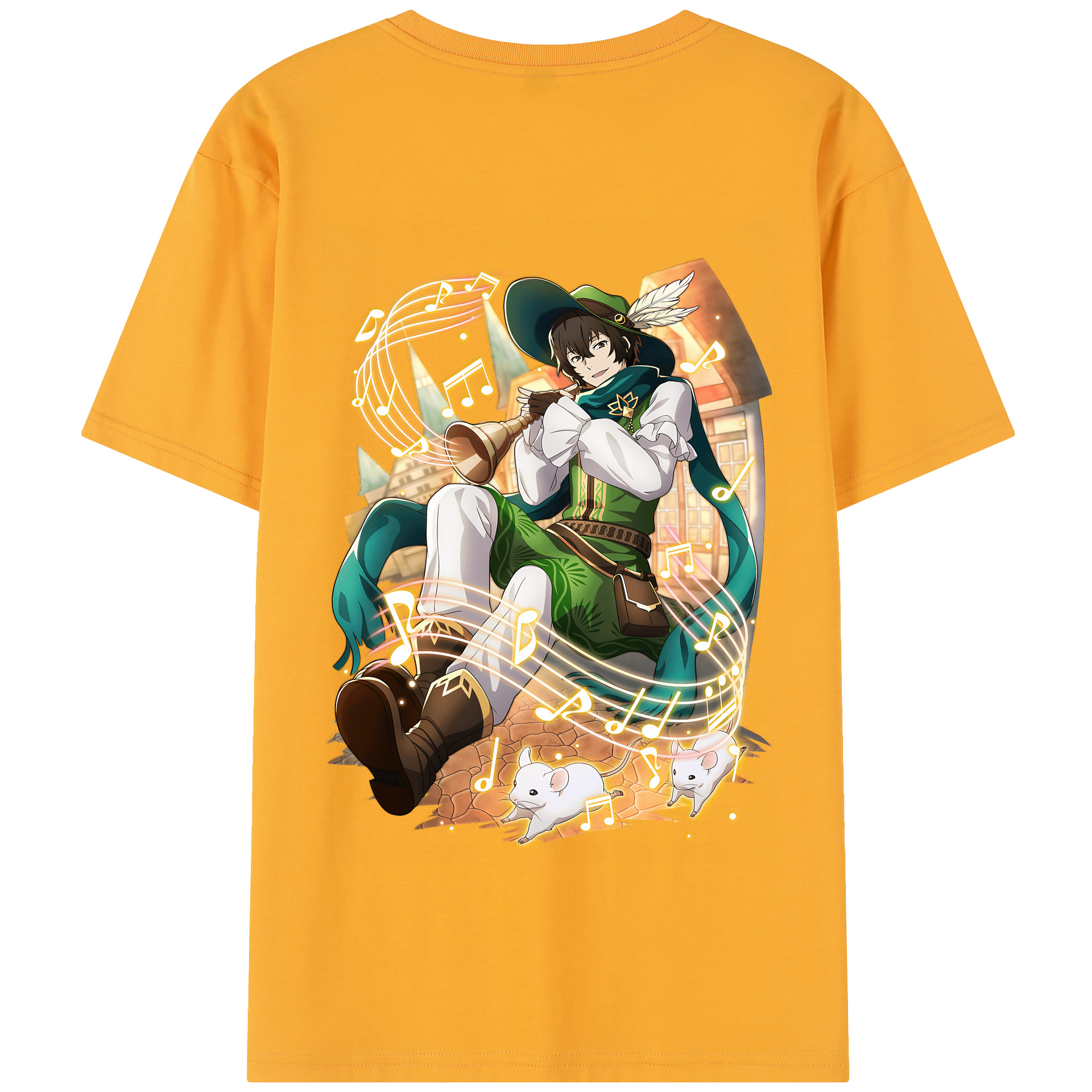 （画像用） 文豪ストレイドッグス Bungo Stray Dogs 綿100％半袖Tシャツ（背面プリント）