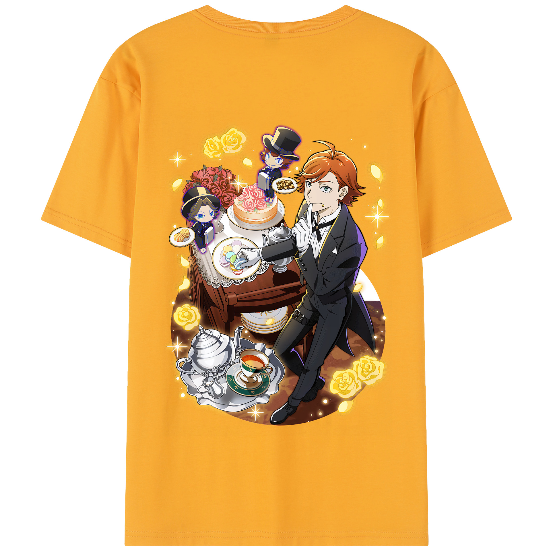 （画像用） 文豪ストレイドッグス Bungo Stray Dogs 綿100％半袖Tシャツ（背面プリント）