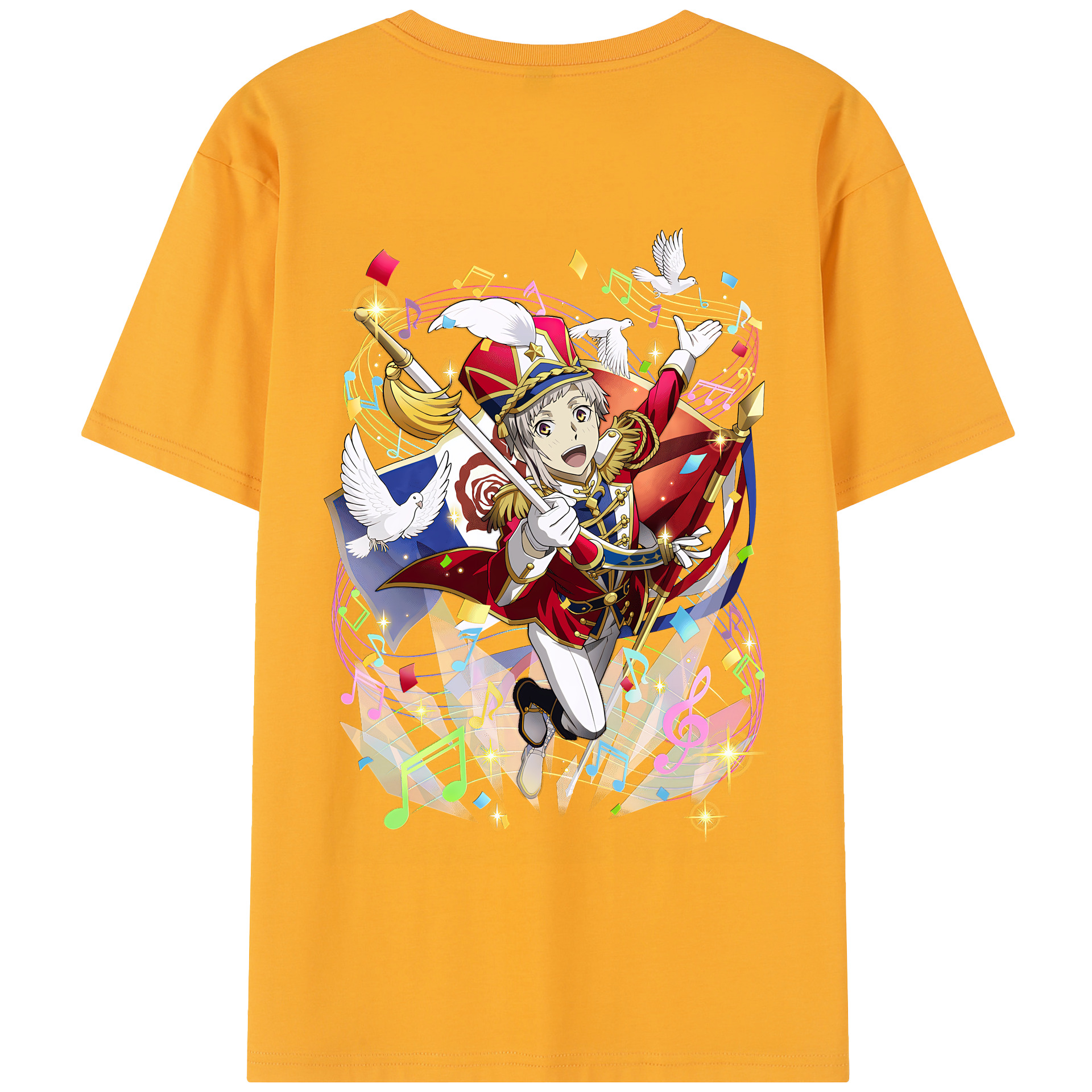 （画像用） 文豪ストレイドッグス Bungo Stray Dogs 綿100％半袖Tシャツ（背面プリント）