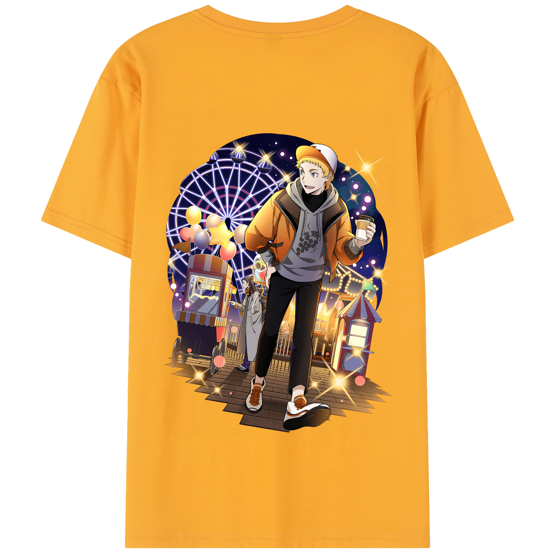 （画像用） 文豪ストレイドッグス Bungo Stray Dogs 綿100％半袖Tシャツ（背面プリント）