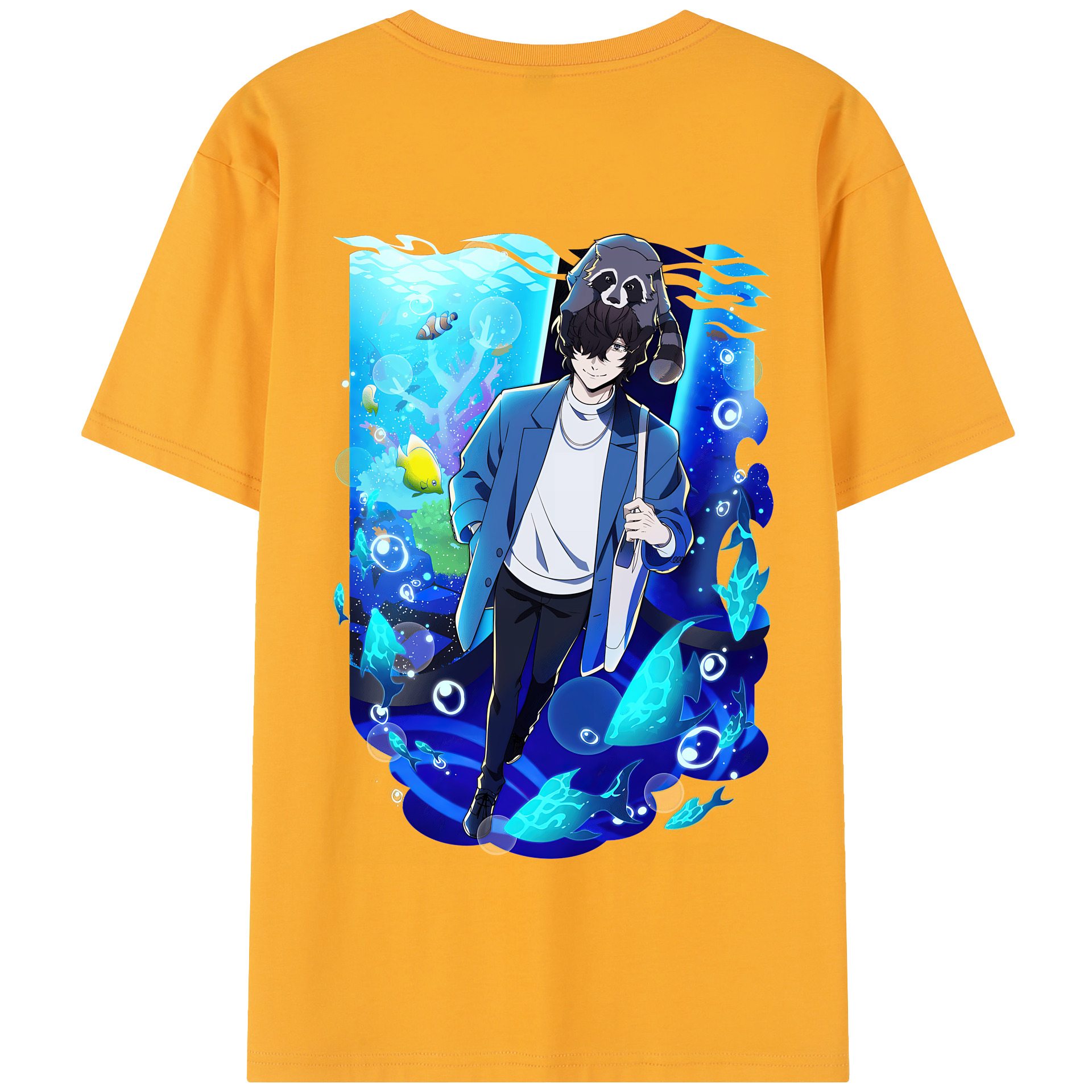 （画像用） 文豪ストレイドッグス Bungo Stray Dogs 綿100％半袖Tシャツ（背面プリント）