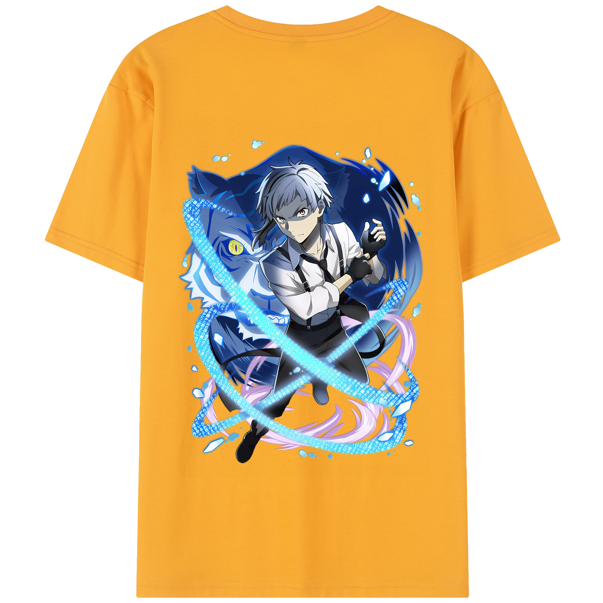 （画像用） 文豪ストレイドッグス Bungo Stray Dogs 綿100％半袖Tシャツ（背面プリント）