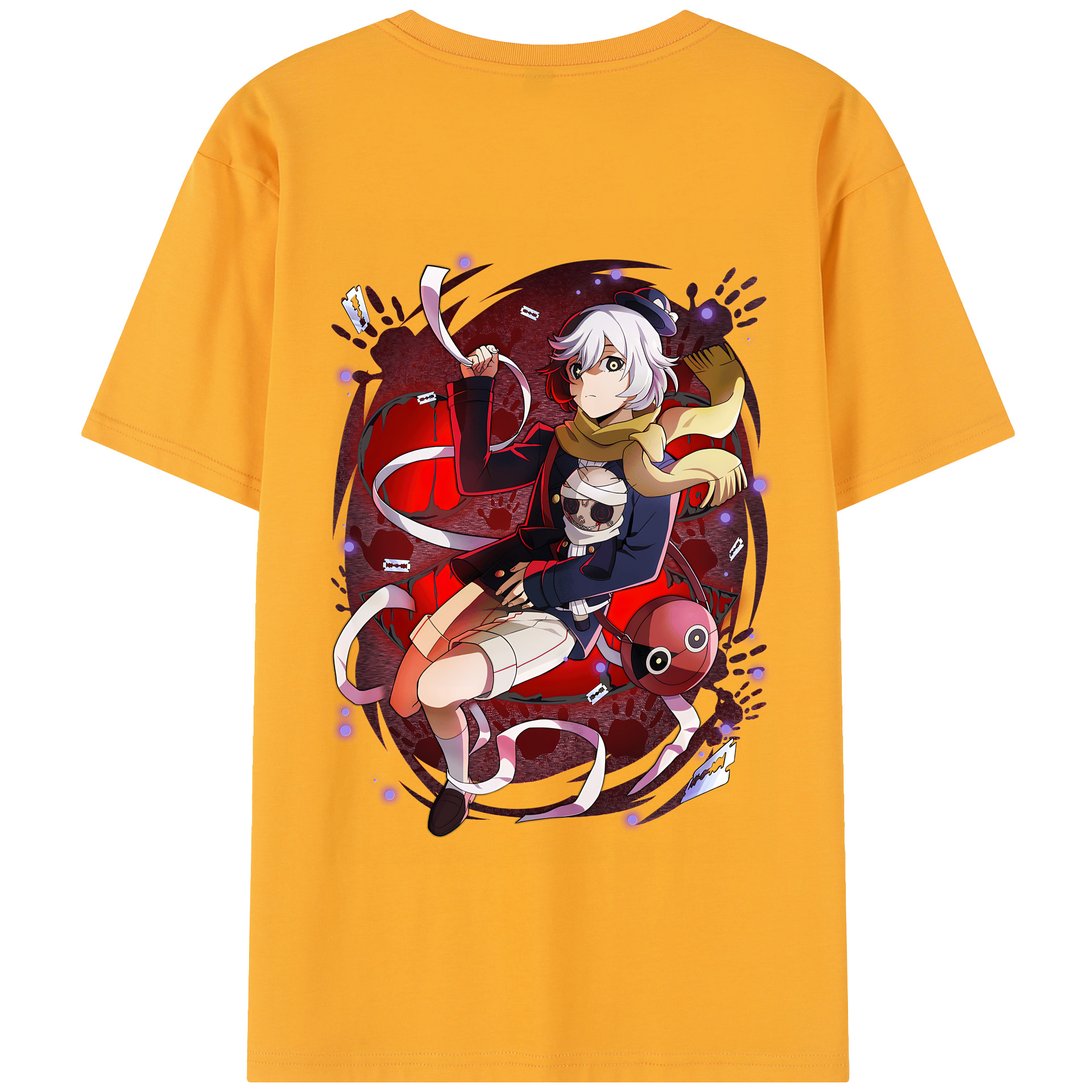 （画像用） 文豪ストレイドッグス Bungo Stray Dogs 綿100％半袖Tシャツ（背面プリント）