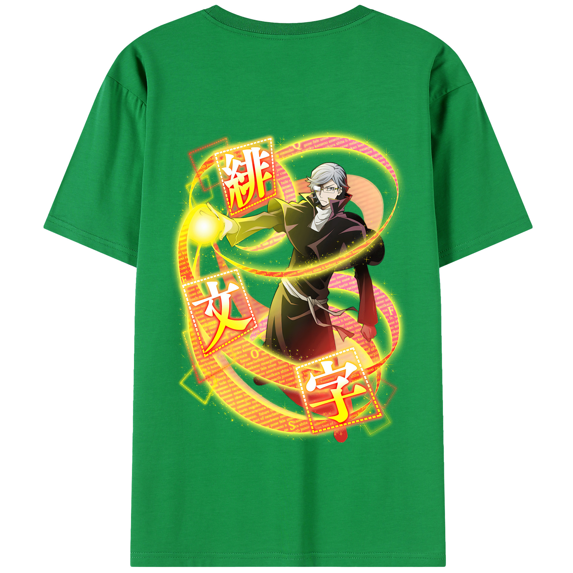 （画像用） 文豪ストレイドッグス Bungo Stray Dogs 綿100％半袖Tシャツ（背面プリント）