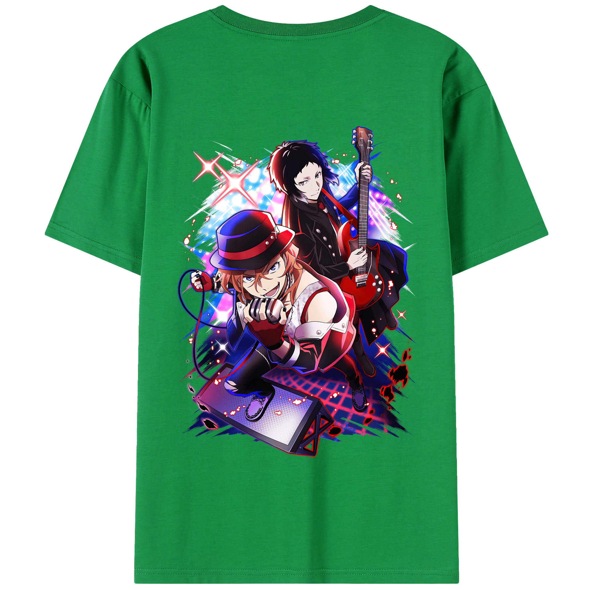 （画像用） 文豪ストレイドッグス Bungo Stray Dogs 綿100％半袖Tシャツ（背面プリント）
