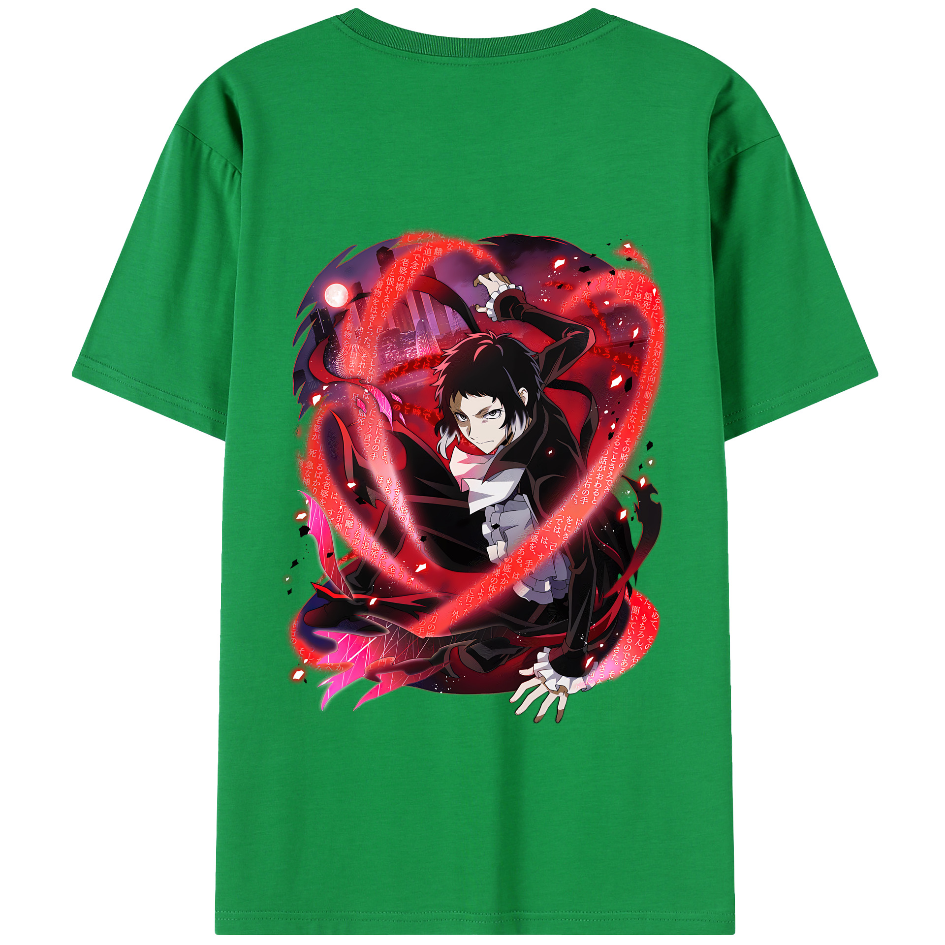 （画像用） 文豪ストレイドッグス Bungo Stray Dogs 綿100％半袖Tシャツ（背面プリント）