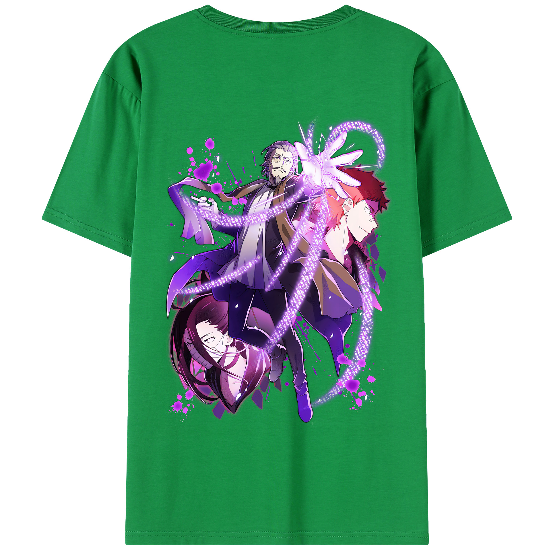 （画像用） 文豪ストレイドッグス Bungo Stray Dogs 綿100％半袖Tシャツ（背面プリント）