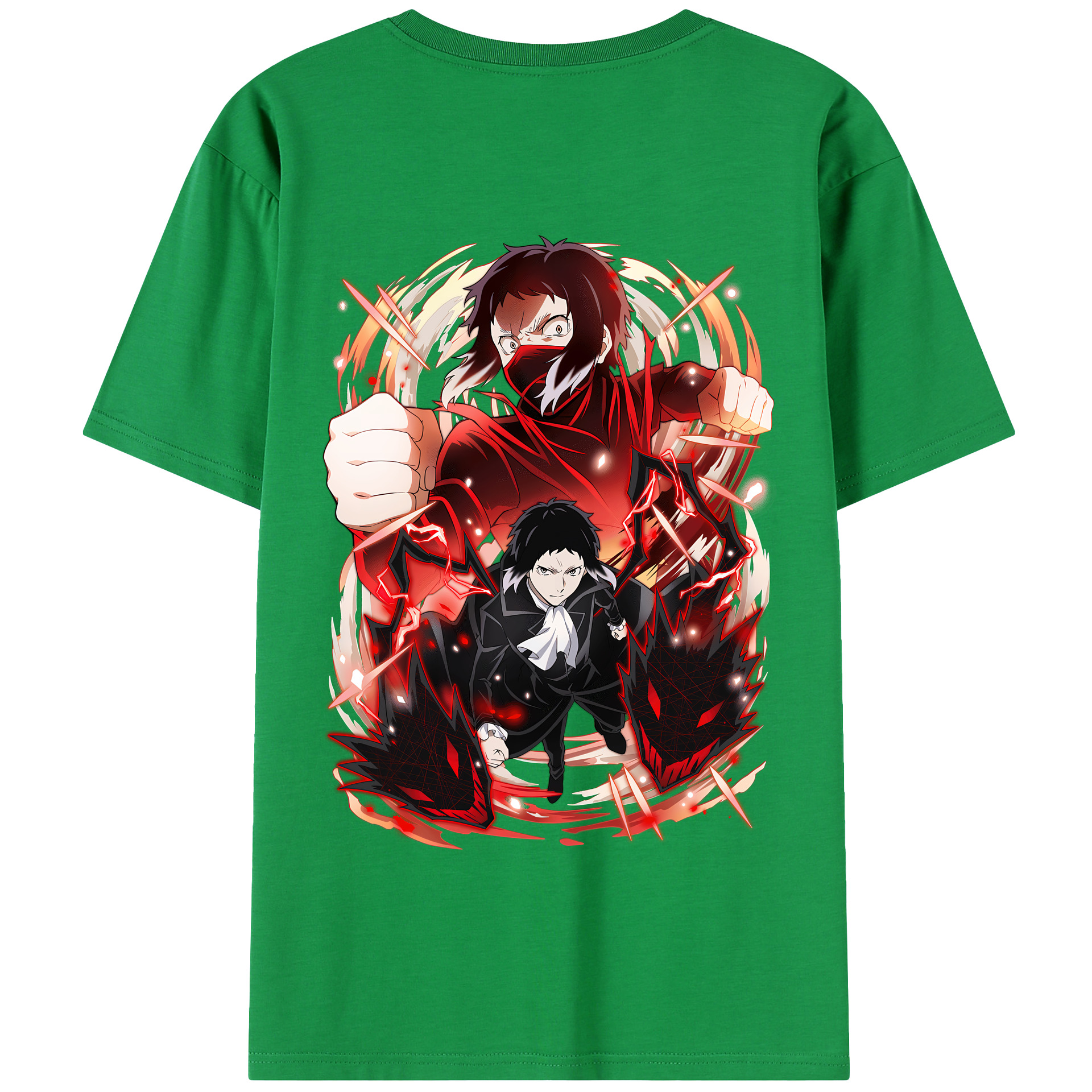 （画像用） 文豪ストレイドッグス Bungo Stray Dogs 綿100％半袖Tシャツ（背面プリント）