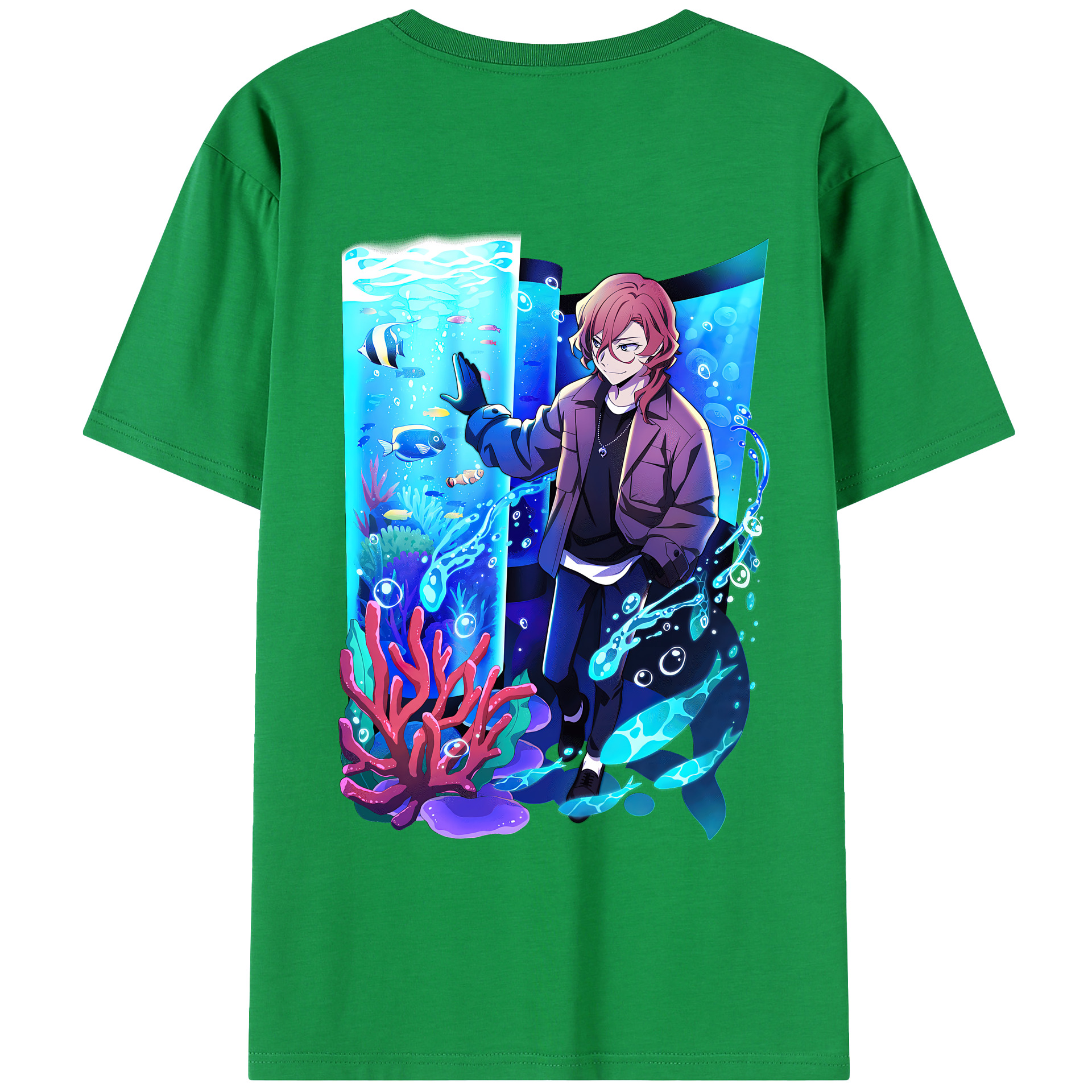 （画像用） 文豪ストレイドッグス Bungo Stray Dogs 綿100％半袖Tシャツ（背面プリント）