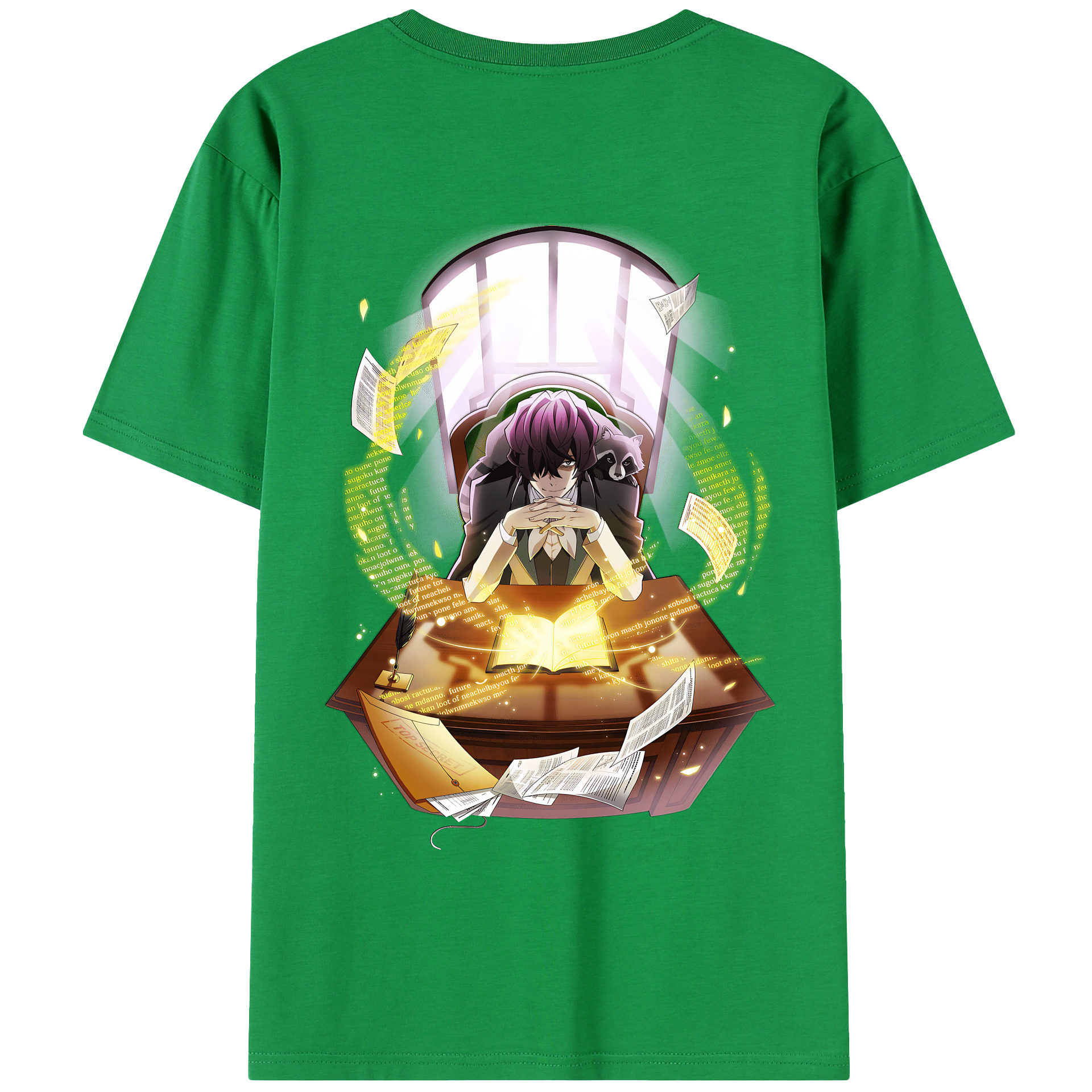 （画像用） 文豪ストレイドッグス Bungo Stray Dogs 綿100％半袖Tシャツ（背面プリント）