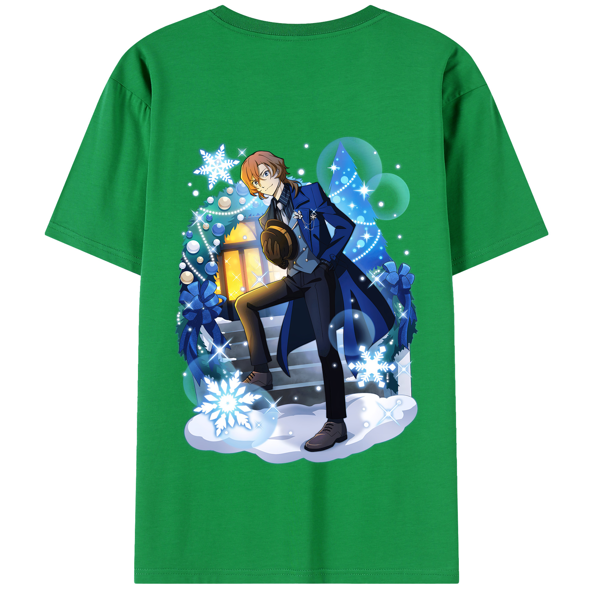 （画像用） 文豪ストレイドッグス Bungo Stray Dogs 綿100％半袖Tシャツ（背面プリント）