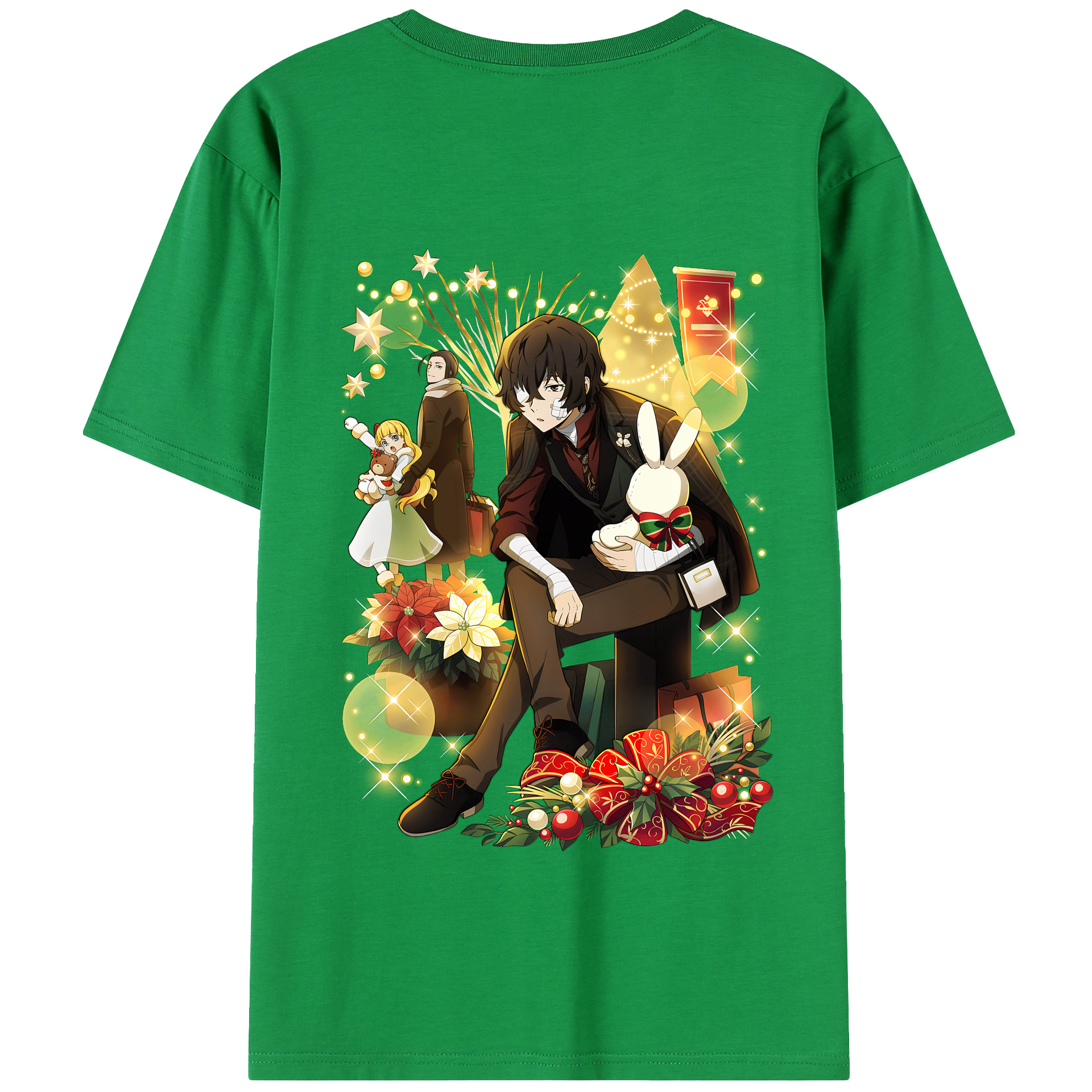 （画像用） 文豪ストレイドッグス Bungo Stray Dogs 綿100％半袖Tシャツ（背面プリント）